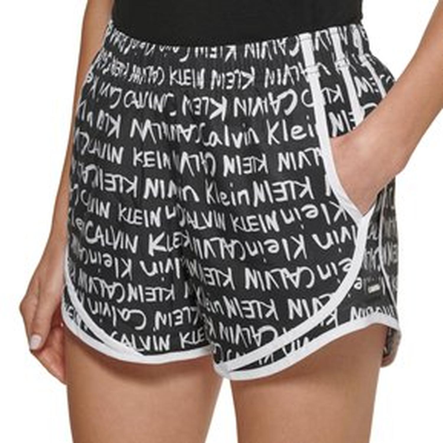 SHORT CALVIN KLEIN LADIES ACTIVE LETRAS - NEGRO S - 1