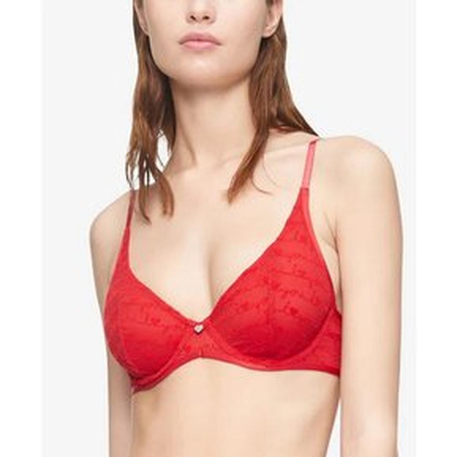 BRASIER O SOSTEN CALVIN KLEIN CON AROS - ROJO - 2