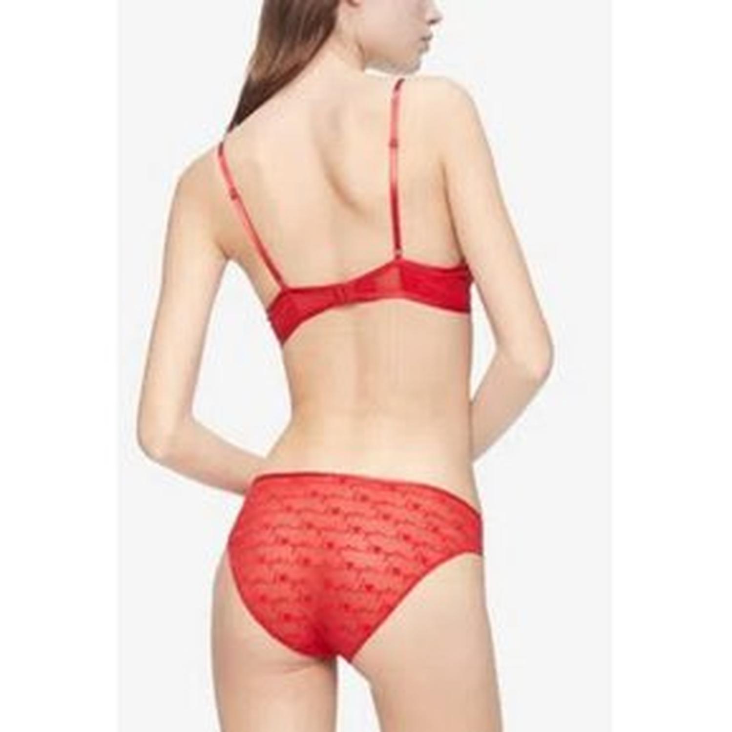 BRASIER O SOSTEN CALVIN KLEIN CON AROS - ROJO - 4