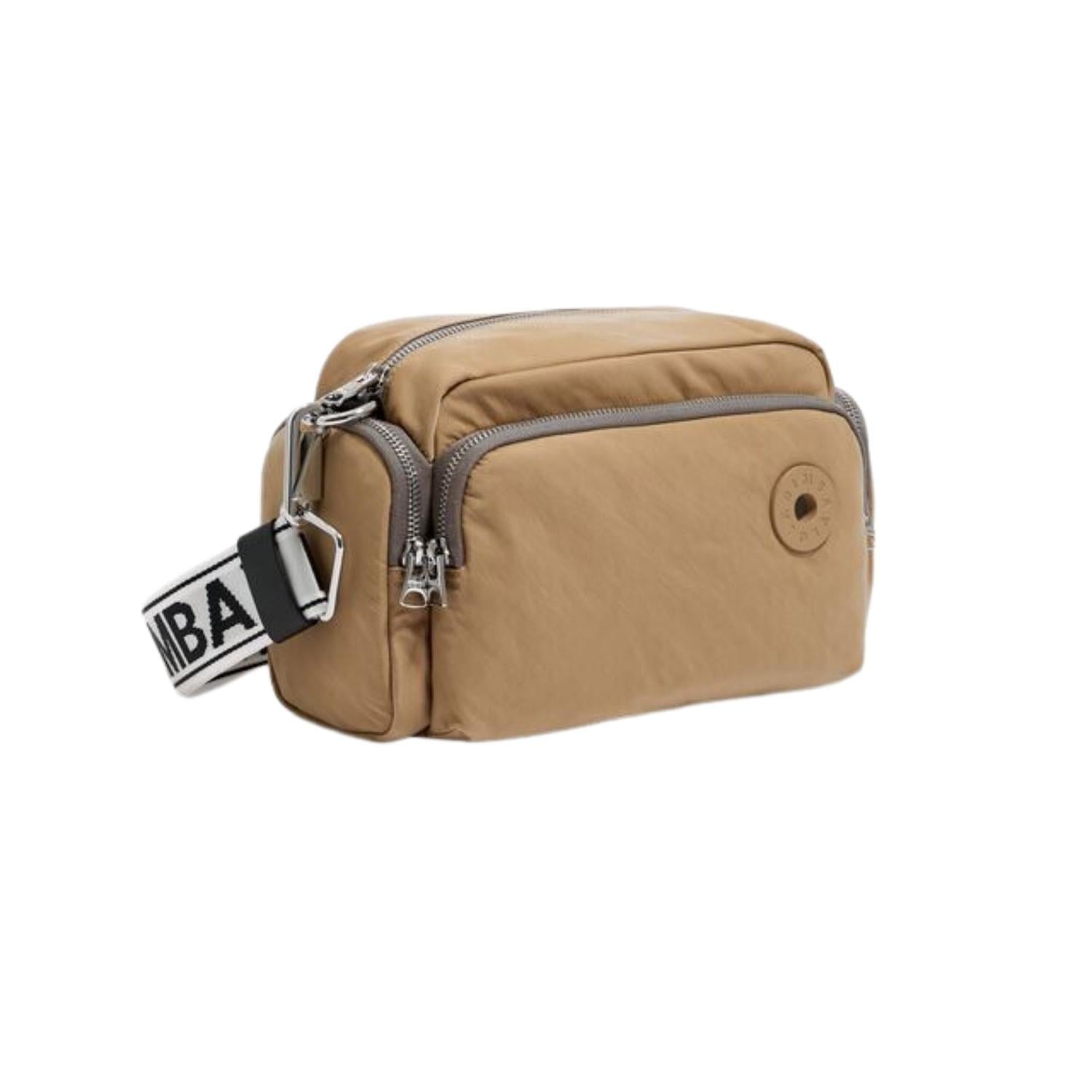 BOLSO BANDOLERA BIMBA Y LOLA DOBLE CIERRE - BEIGE - 1