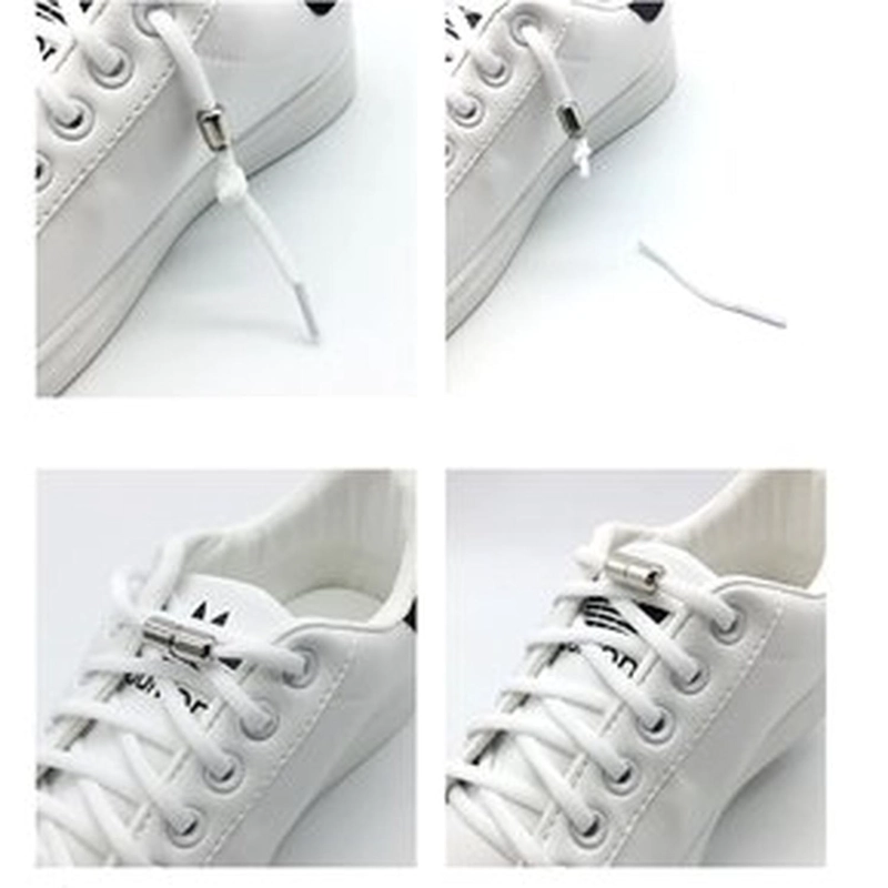 PACKX2 CORDONES O PASADORES ELÁSTICOS COLOR NEGRO PLATA/NEGRO/ - 3