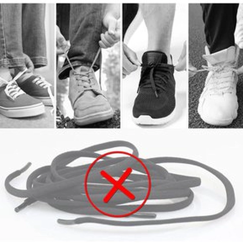 PACKX2 CORDONES O PASADORES ELÁSTICOS COLOR NEGRO PLATA/NEGRO/ - 4
