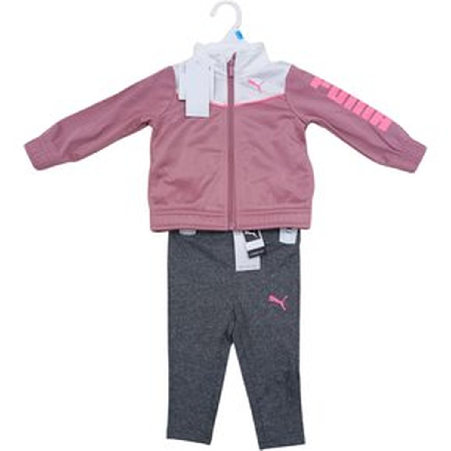 CONJUNTO CASACA Y LEGGINS PUMA PARA NIÑA ROSADO - 1