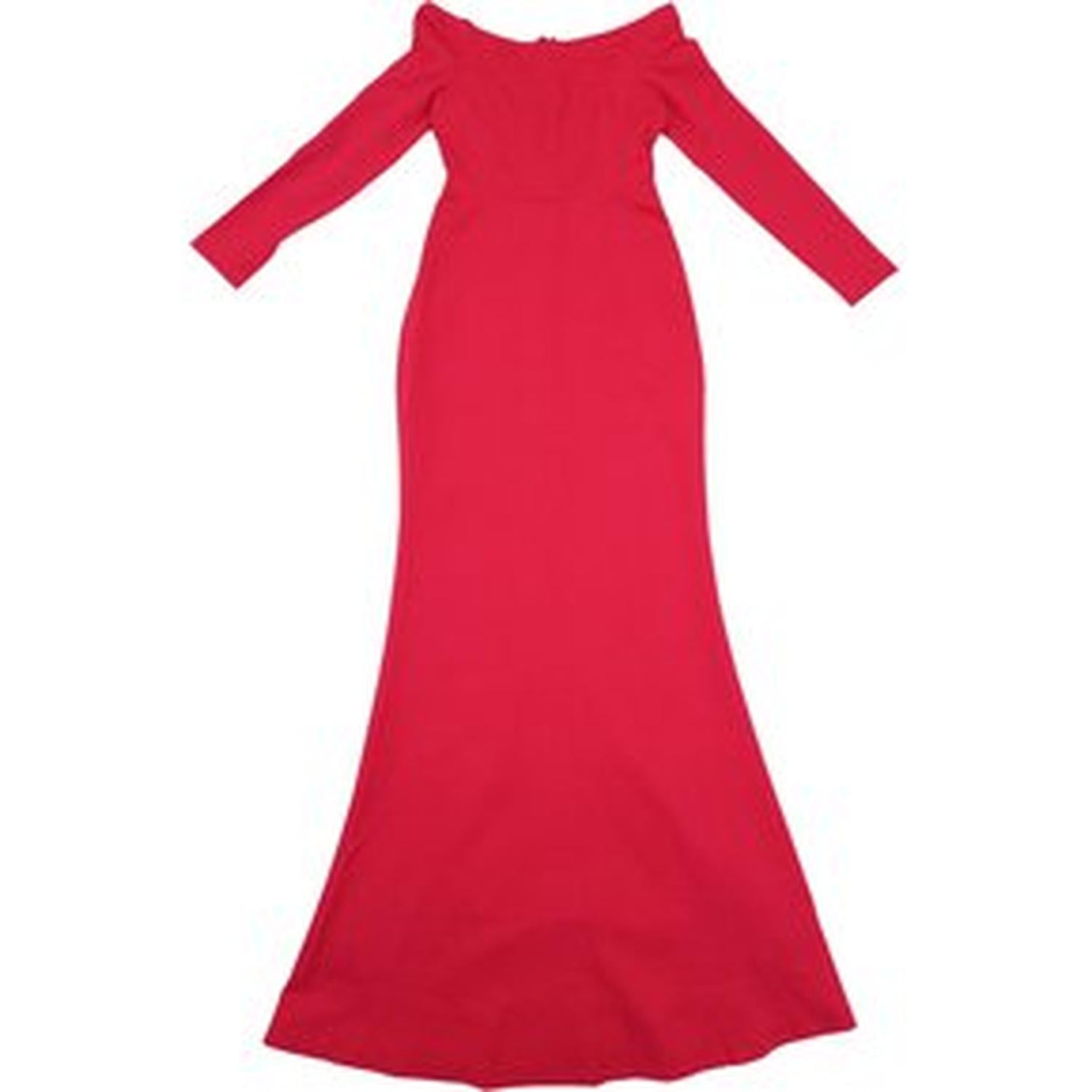 VESTIDO COCKTAIL LARGO SIRENA LAUNDRY BY SHELLI SEGAL PARA MUJER - ROJO - 1