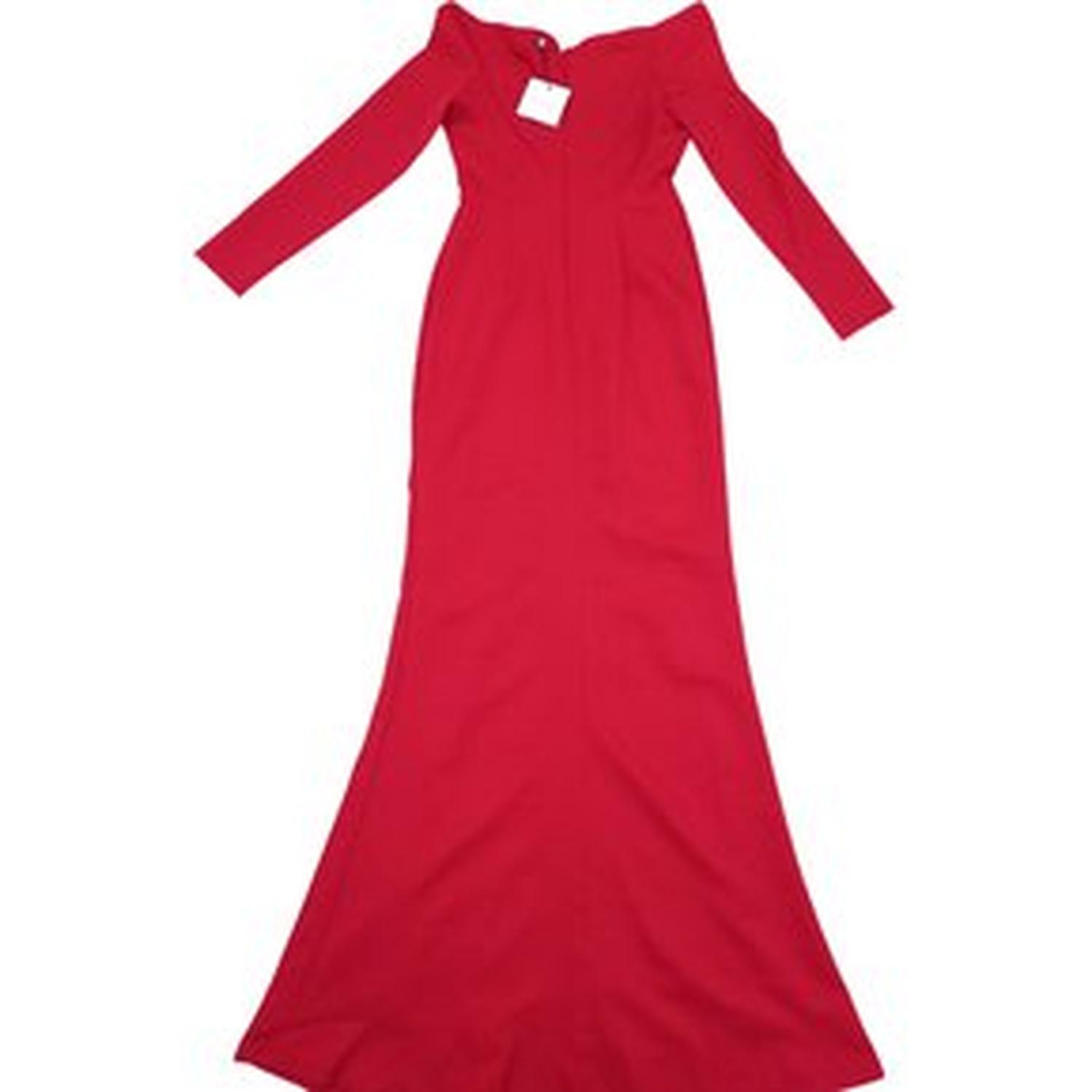 VESTIDO COCKTAIL LARGO SIRENA LAUNDRY BY SHELLI SEGAL PARA MUJER - ROJO - 4