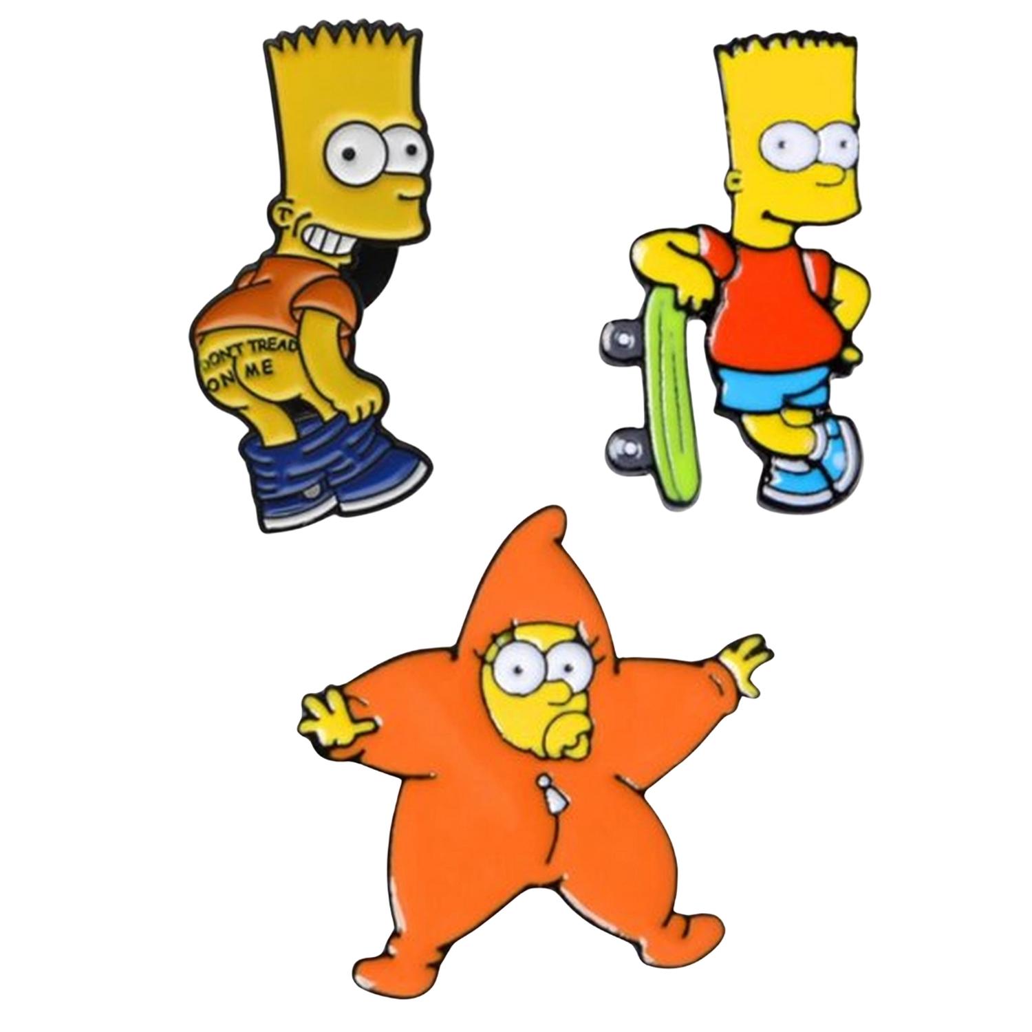 PACKX3 PINES DE METAL DISEÑO LOS SIMPSON - 1