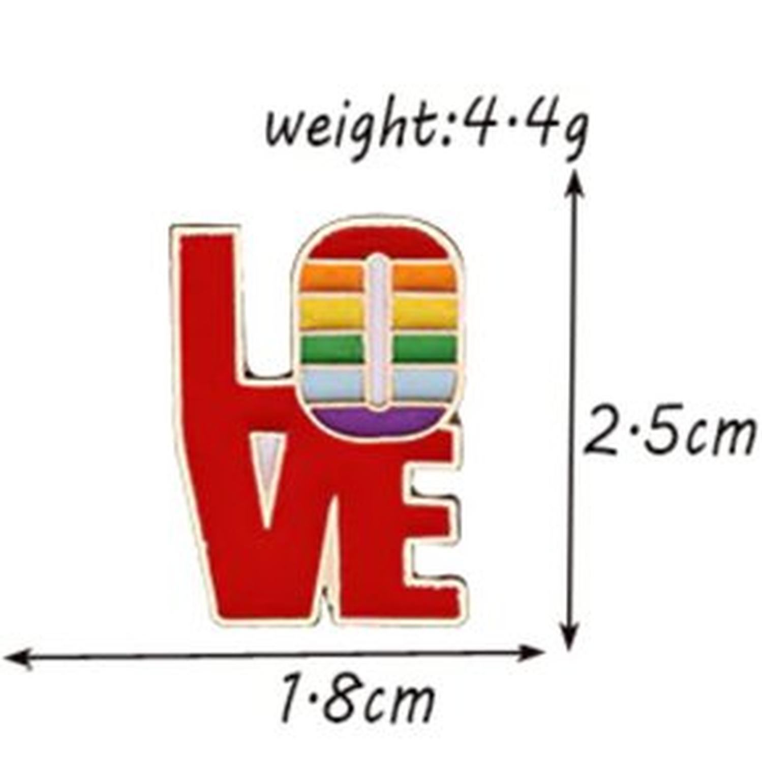 PINES DE METAL LOVE IS LOVE PACKX3 UNIDADES - 3