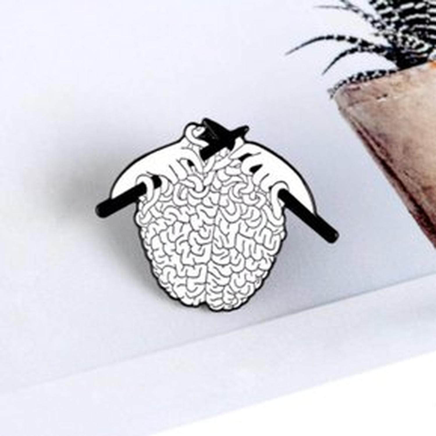 PACKX2 PIN PINES DE METAL TEJIENDO CEREBRO - 3