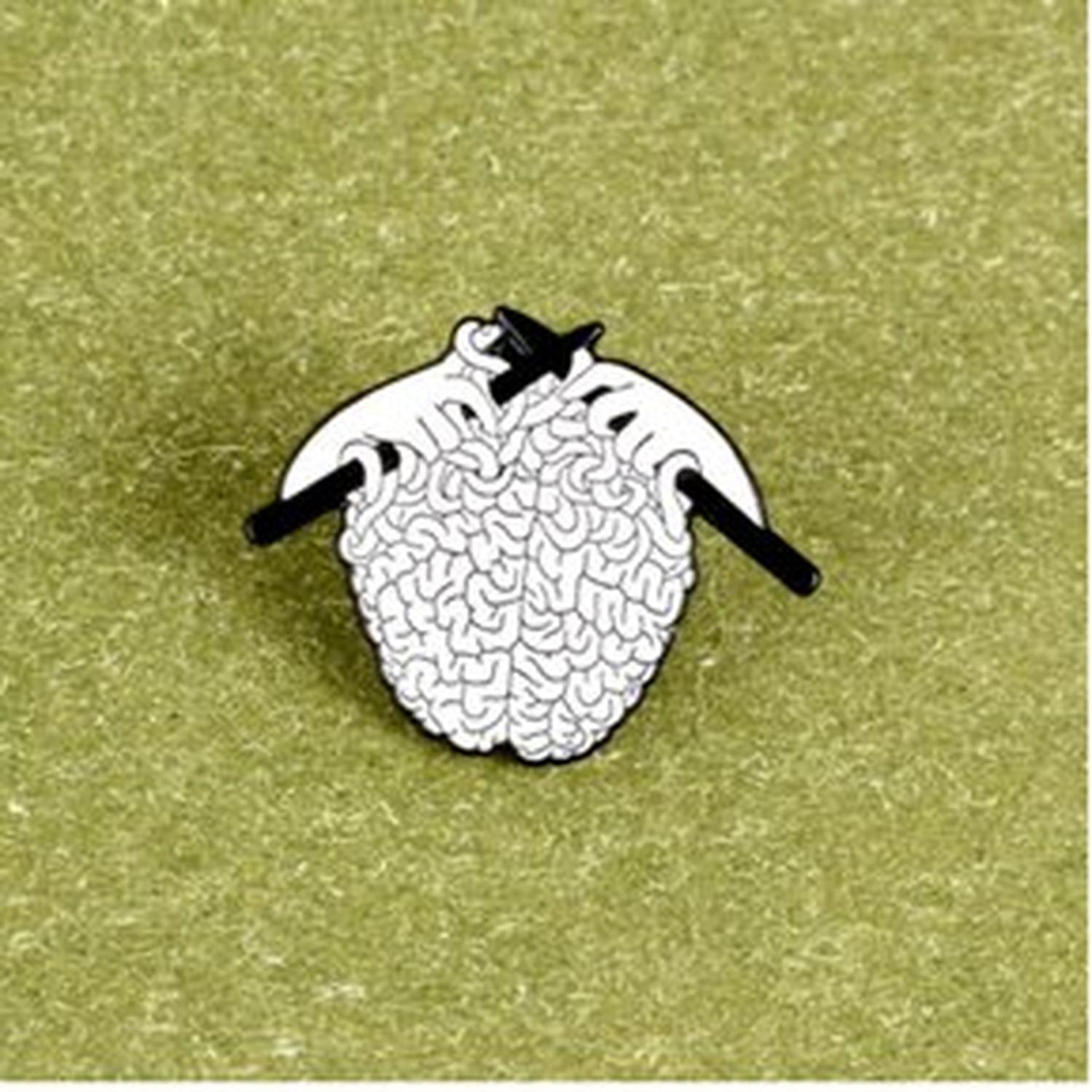 PACKX2 PIN PINES DE METAL TEJIENDO CEREBRO - 4