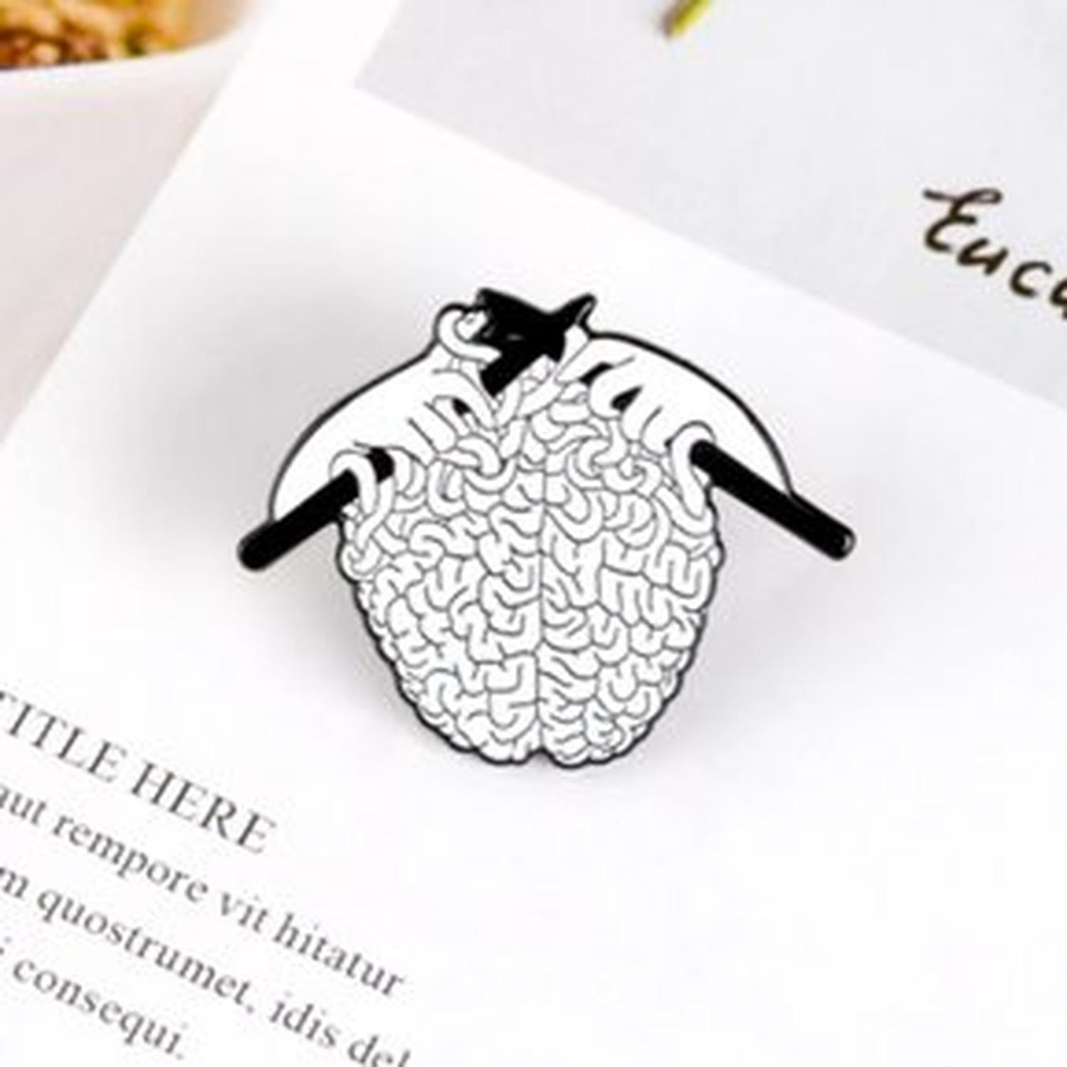 PACKX2 PIN PINES DE METAL TEJIENDO CEREBRO - 5