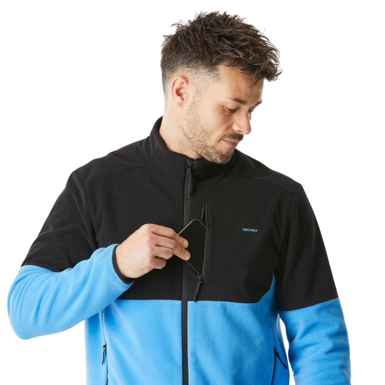 CASACA HOMBRE POLAR QUECHUA MH500 - CELESTE/NEGRO - 5