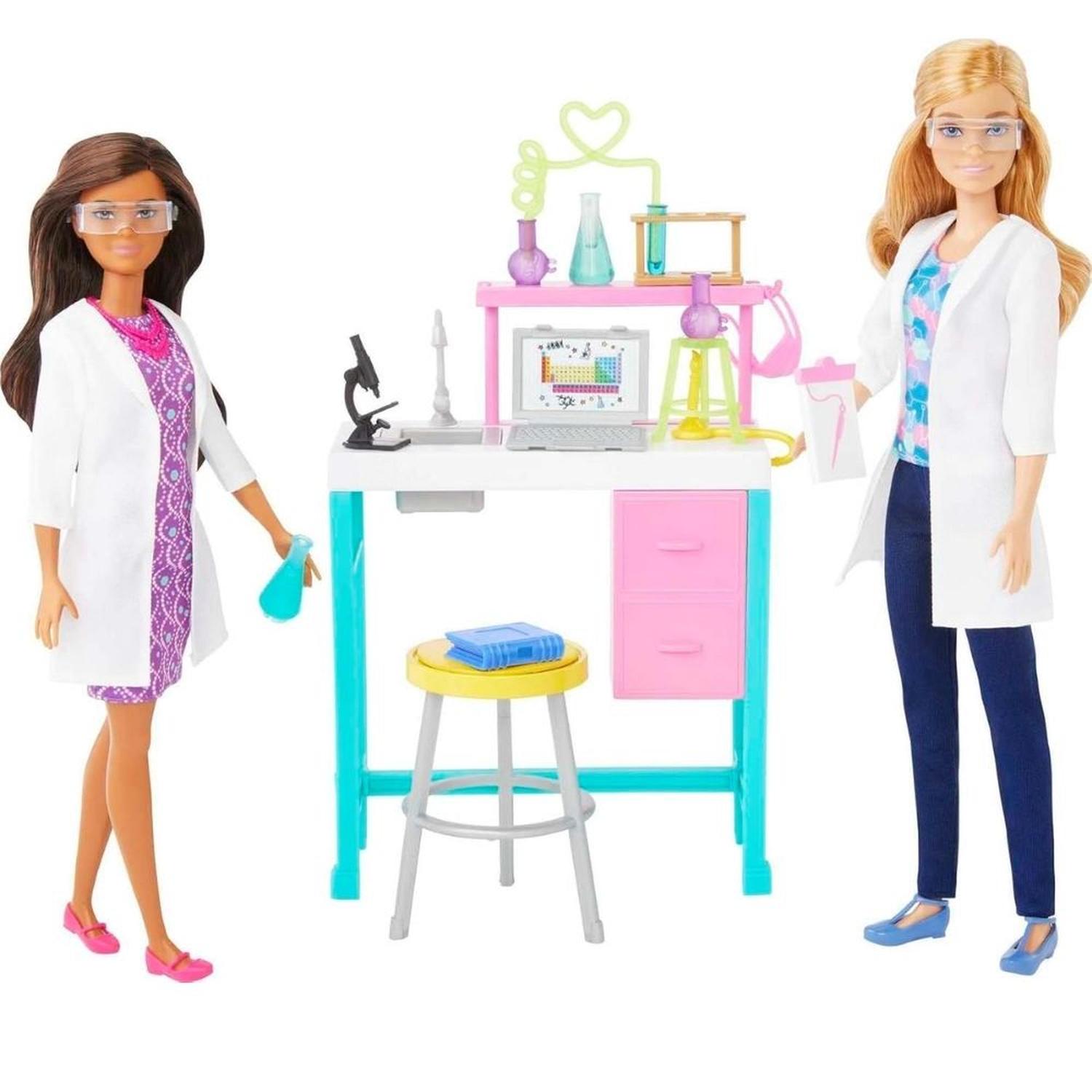 LABORATORIO CIENTÍFICO CON 2 MUÑECAS BARBIE CIENTÍFICAS - 1