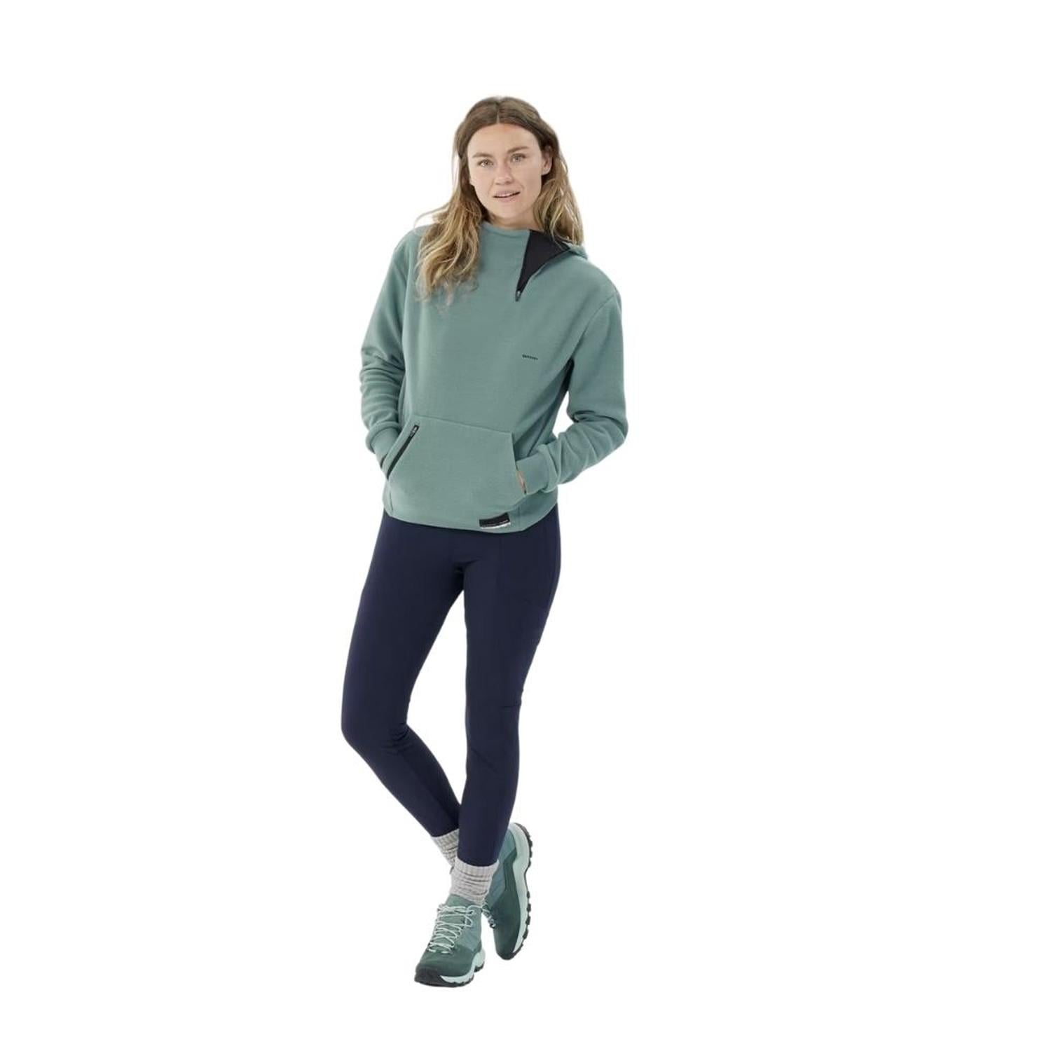 POLERA MUJER QUECHUA MH100 - VERDE - 2
