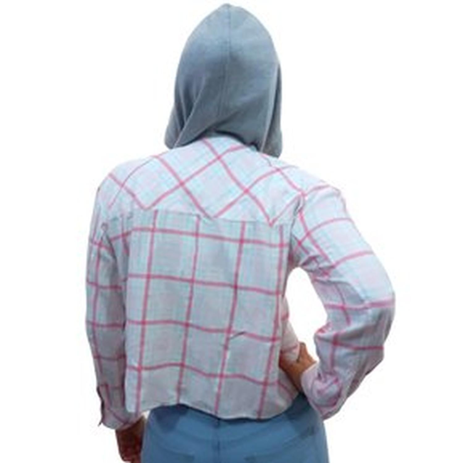 CAMISA TOMMY HILFIGER A CUADROS CON CAPUCHA - ROSADA - 3