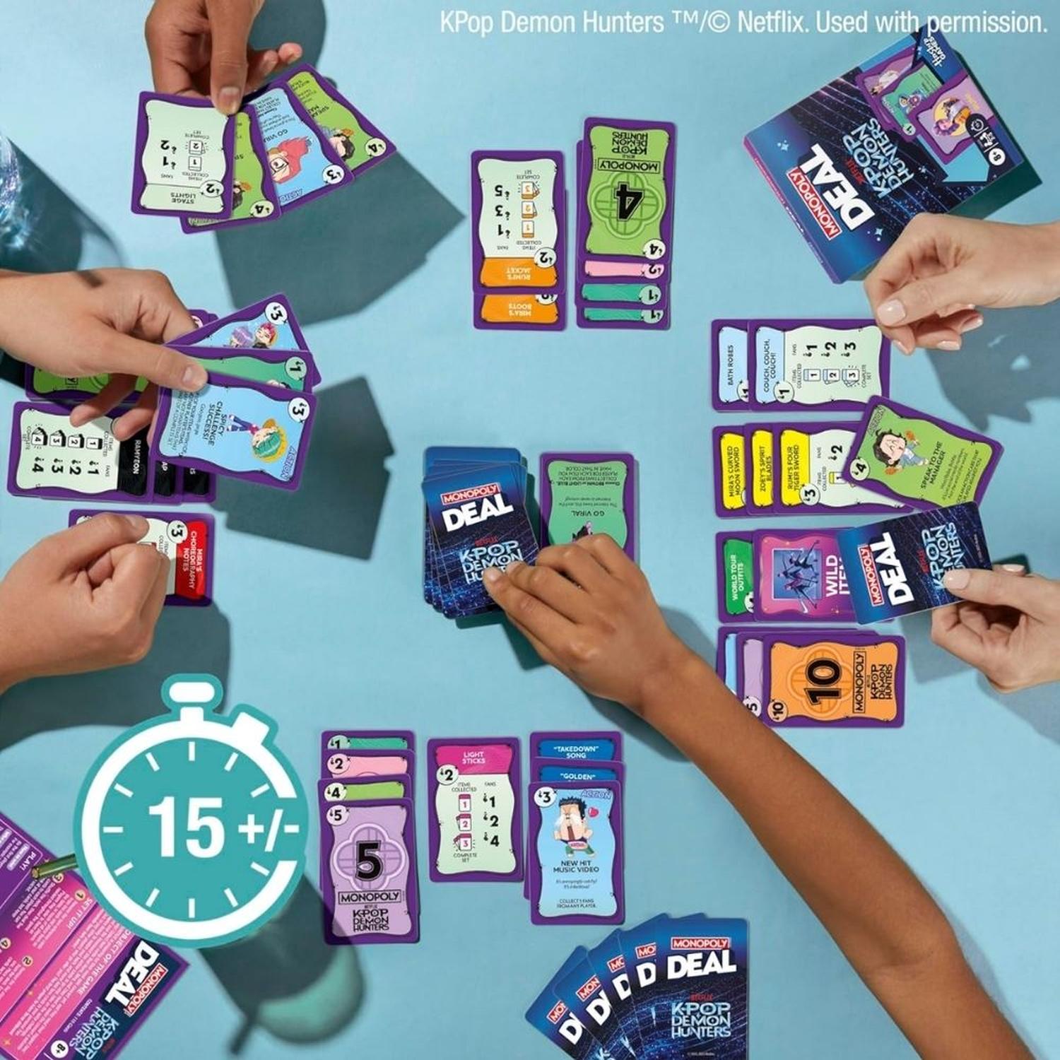 JUEGO DE CARTAS MONOPOLIO DEALS K-POP DEMON HUNTER - INGLES - 4