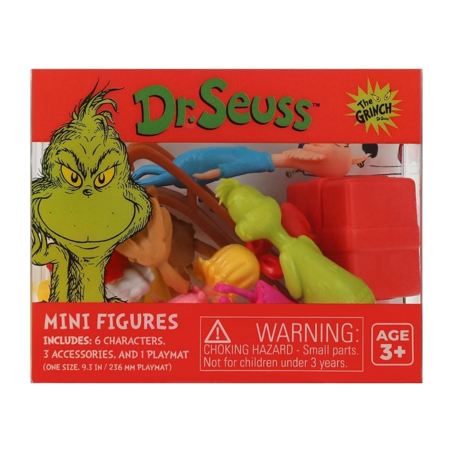SET MINI FIGURAS THE GRINCH 6 PERSONAJES 2 ACCESORIOS 1 PLAYMAT - 1