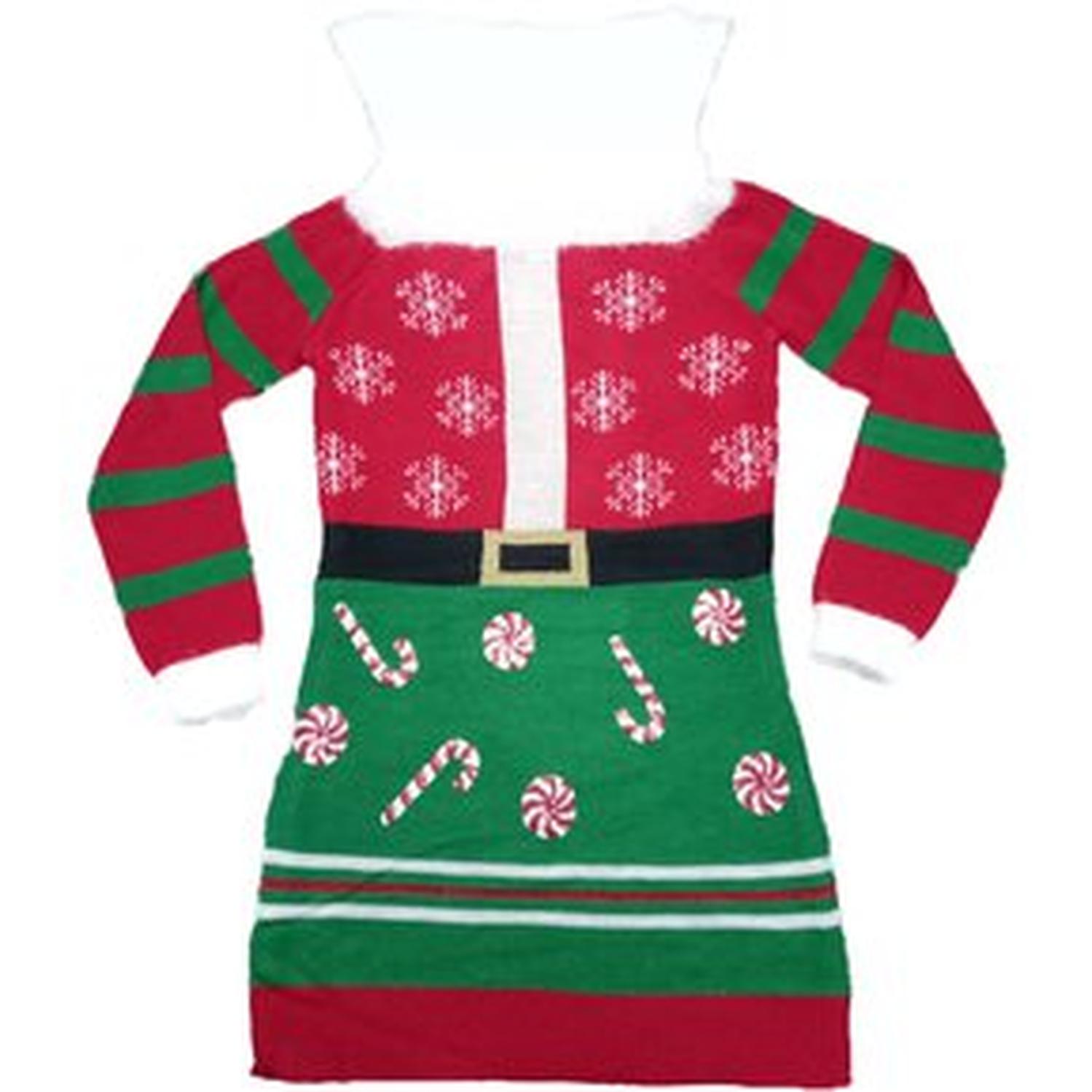 VESTIDO MANGA LARGA NAVIDEÑO SEXY - 1