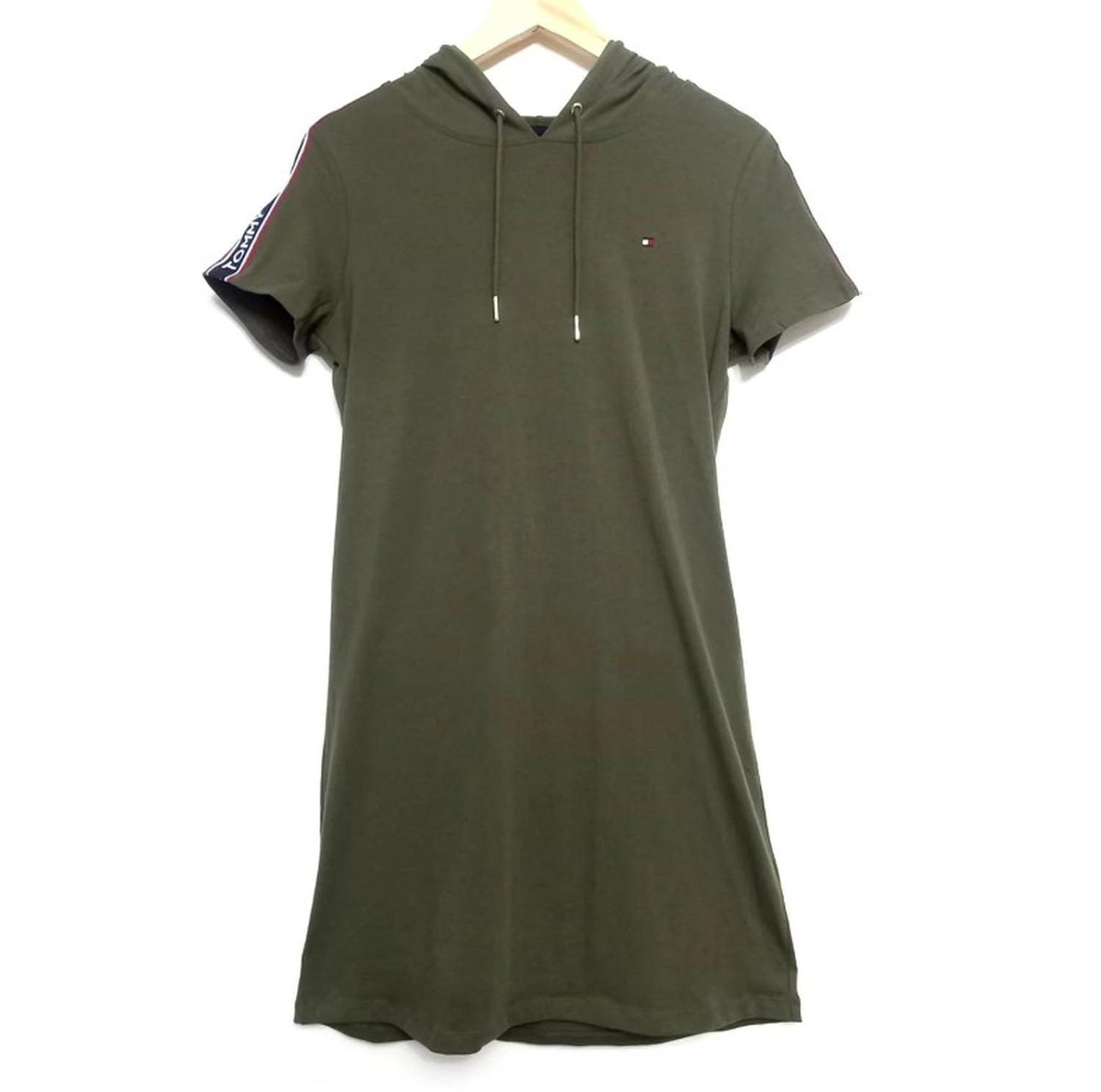 VESTIDO POLO TOMMY HILFIGER CON CAPUCHA VERDE - 1