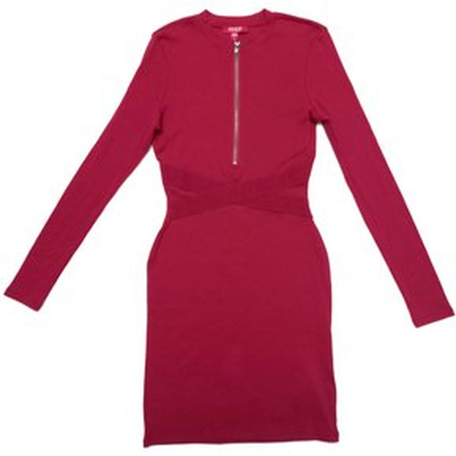 VESTIDO PUNTO AJUSTADO ROJO GUESS MUJER - 1