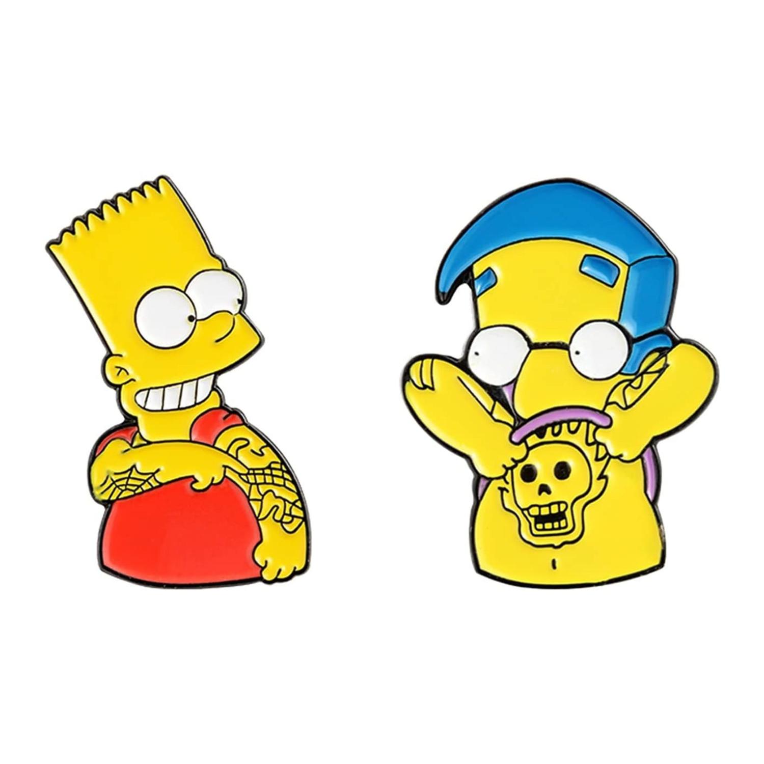 PACKX2 PINES MILHOUSE Y BART SIMPSON TATOO TAMAÑO TALLA ÚNICA - 1