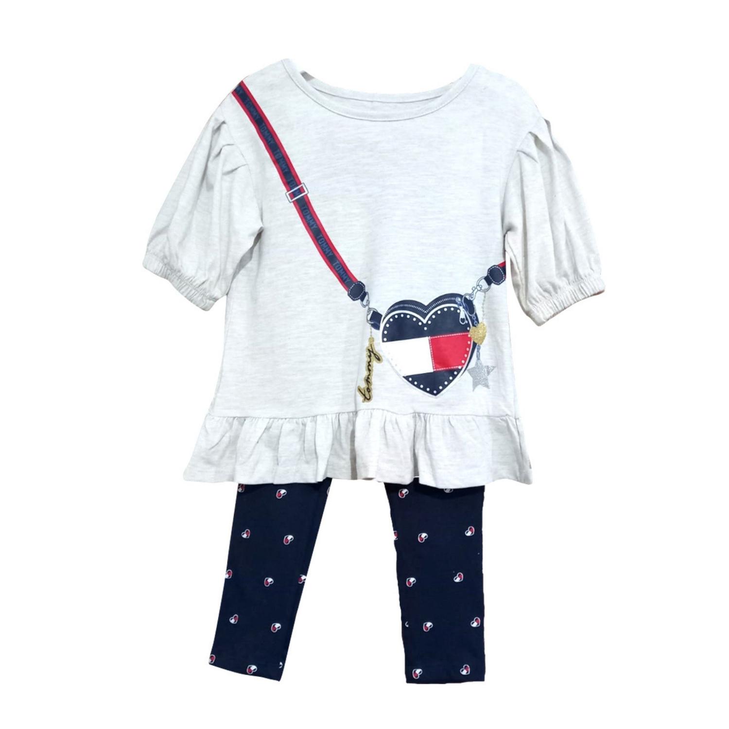 CONJUNTO PARA NIÑAS TOMMY HILFIGER LEGGIN Y POLO - 1