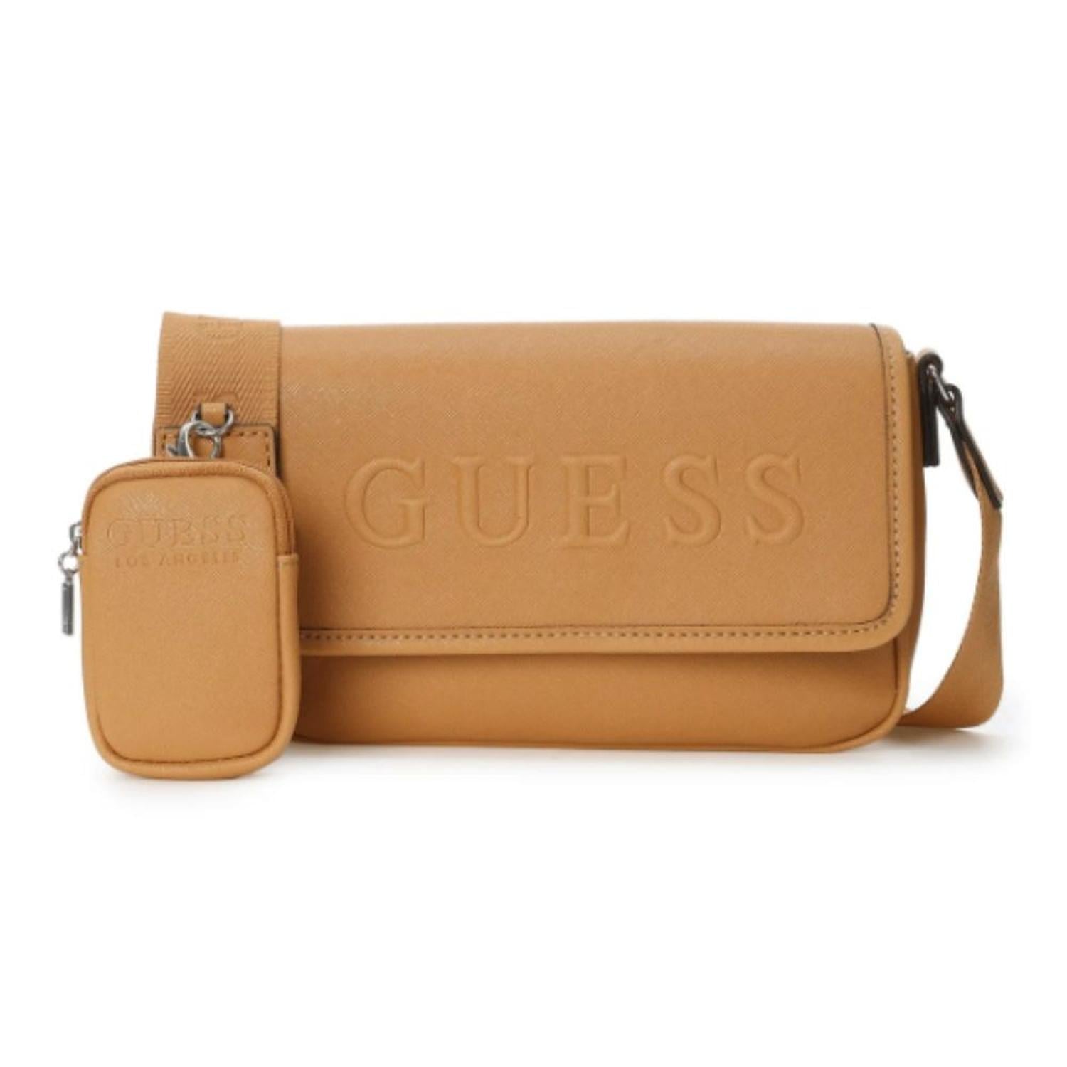 CARTERA CROSSBODY GUESS HADDINGTON CON LLAVERO - BEIGE TAMAÑO TALLA ÚNICA - 1