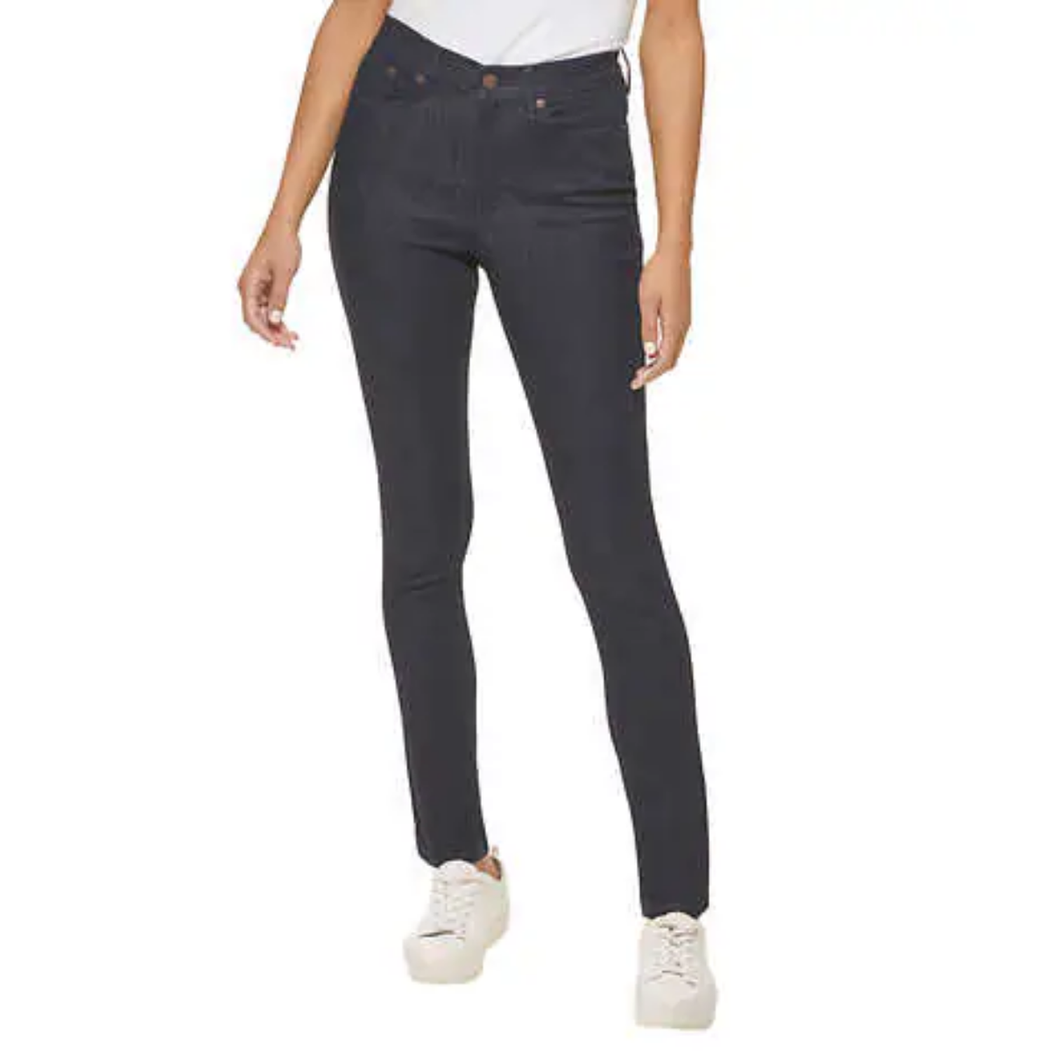 JEANS CALVIN KLEIN DE TIRO ALTO PARA MUJER - AZUL OSCURO - 1
