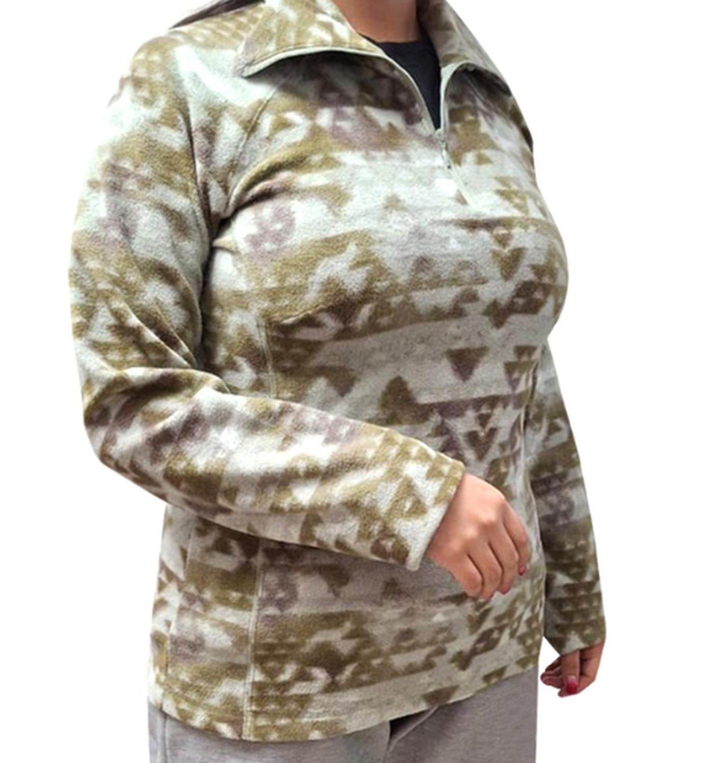 CHOMPA POLAR MUJER COLUMBIA ARCTIC AIR PRINTED HALF - VERDE - 1