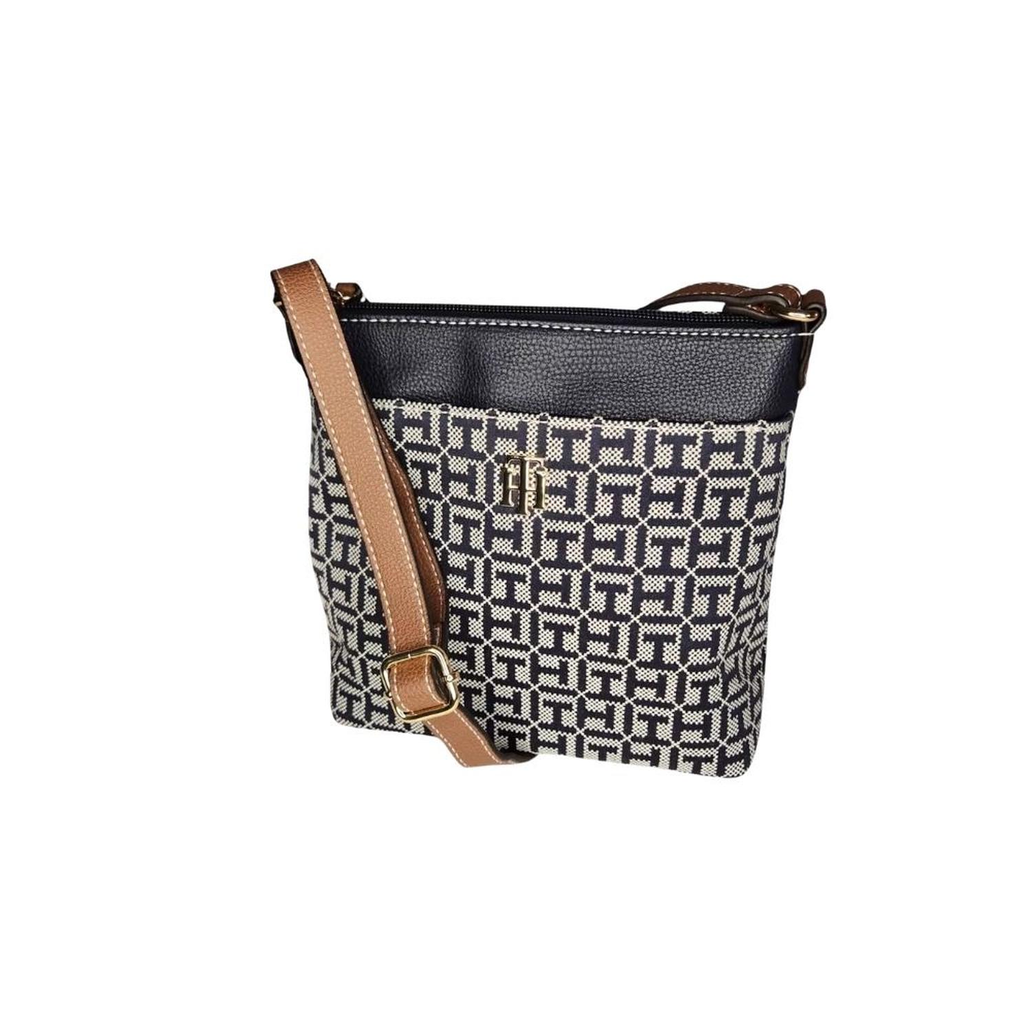 CARTERA CROSSBODY TOMMY HILFIGER ASA BEIGE - NAVY TAMAÑO TALLA ÚNICA - 1