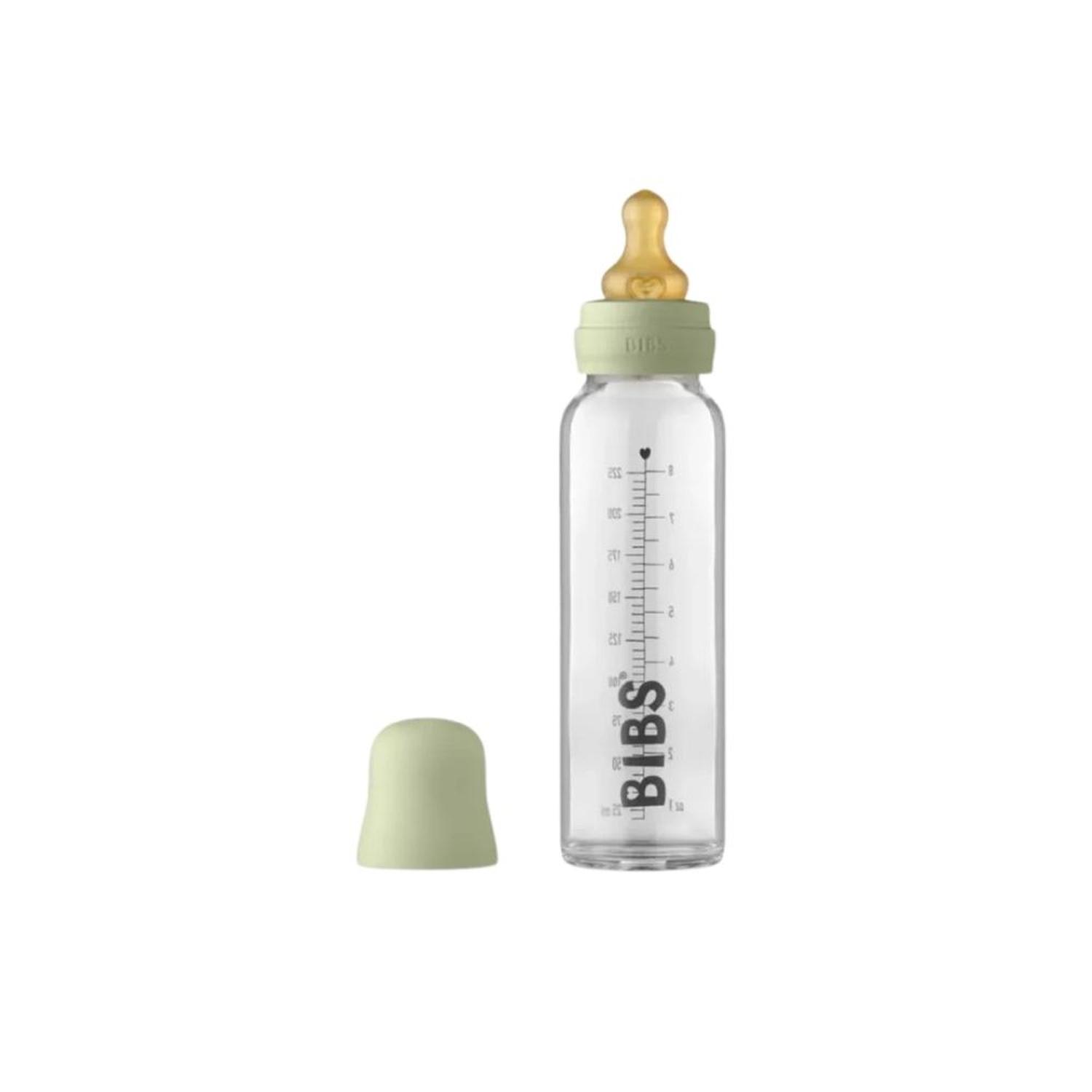 BIBS SET COMPLETO BIBERÓN VIDRIO LATEX NATURAL 225 ML - SAGE - 1