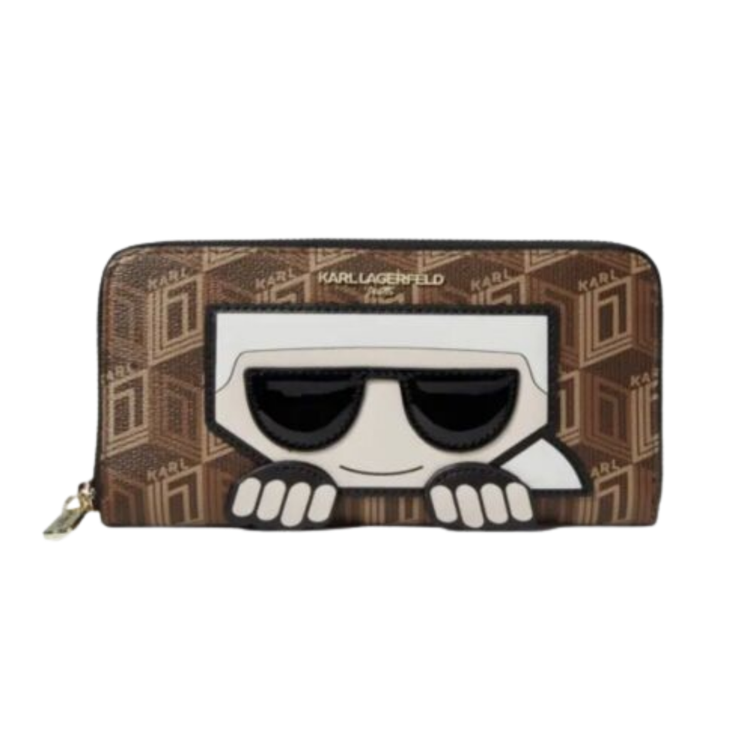 BILLETERA PARA MUJER CON CIERRE KARL LAGERFELD - MARRON TAMAÑO TALLA ÚNICA - 1