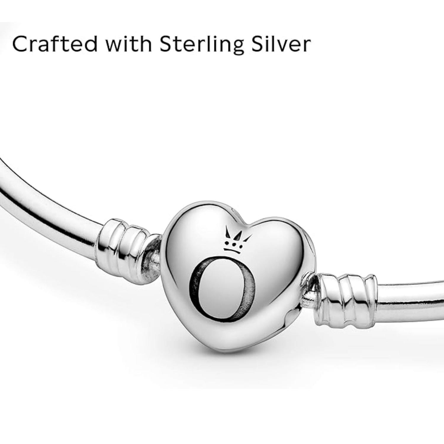 PULSERA DE PLATA PANDORA MOMENTS CON BROCHE DE CORAZÓN - 3