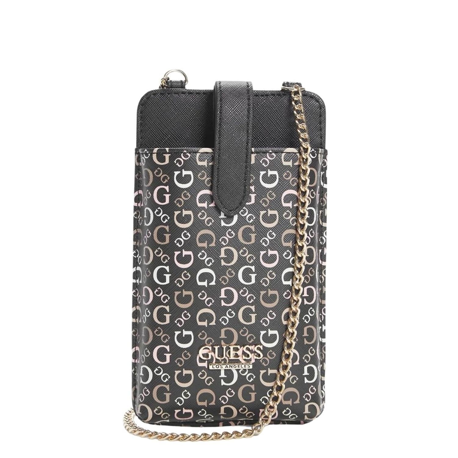 CARTERA PORTA CELULAR GUESS PHONE CROSSBODY - NEGRO TAMAÑO TALLA ÚNICA - 1