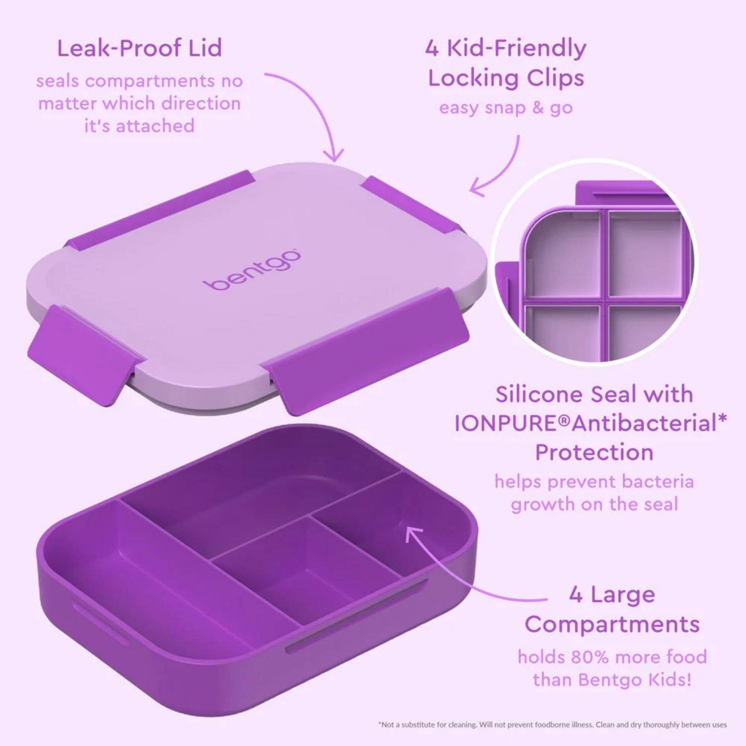 LONCHERA BENTGO KIDS SNAP Y GO - MORA - 5