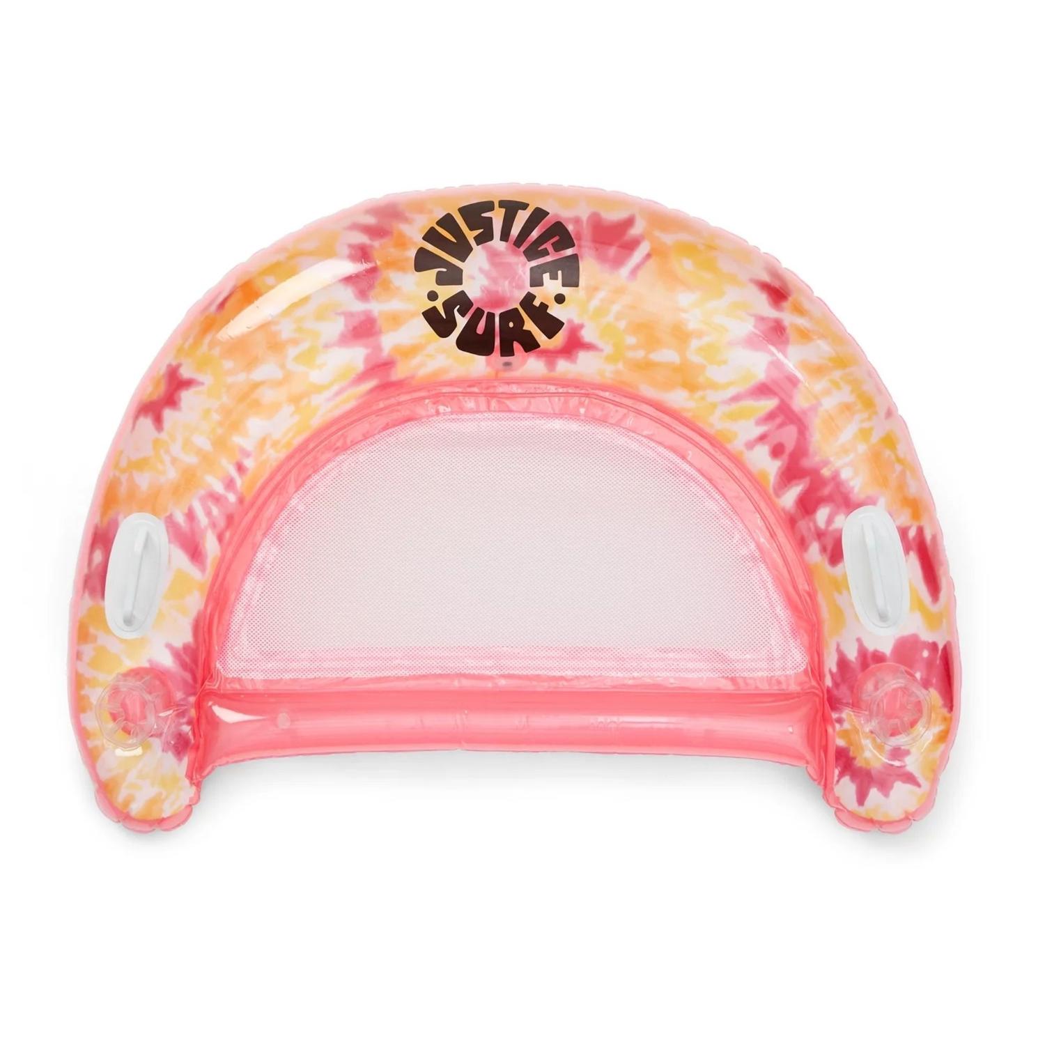 FLOTADOR DE SILLA DE PISCINA JUSTICE - PINK SPIRAL DYE TAMAÑO TALLA ÚNICA - 1