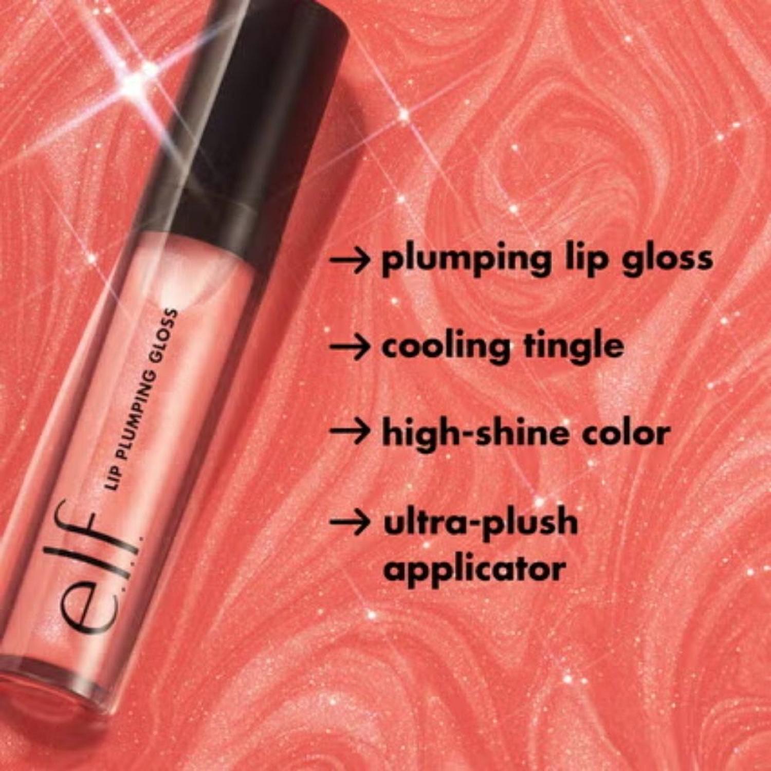 LABIAL LIQUIDO E.L.F GLOSS PLUMPING - SPARKLING ROSE - 4
