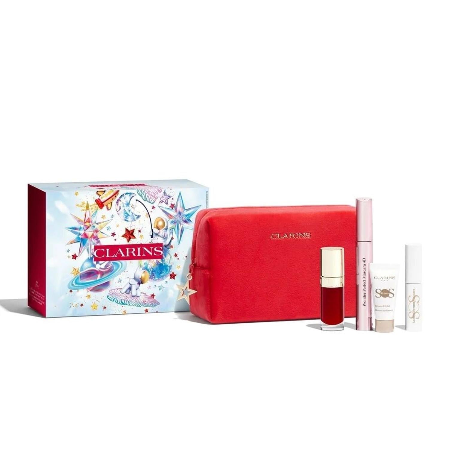 SET DE MAQUILLAJE CLARINS: MASCARA DE PESTANAS + LIP OIL + SOS PRIMER + SERUM PESTAÑAS - 2
