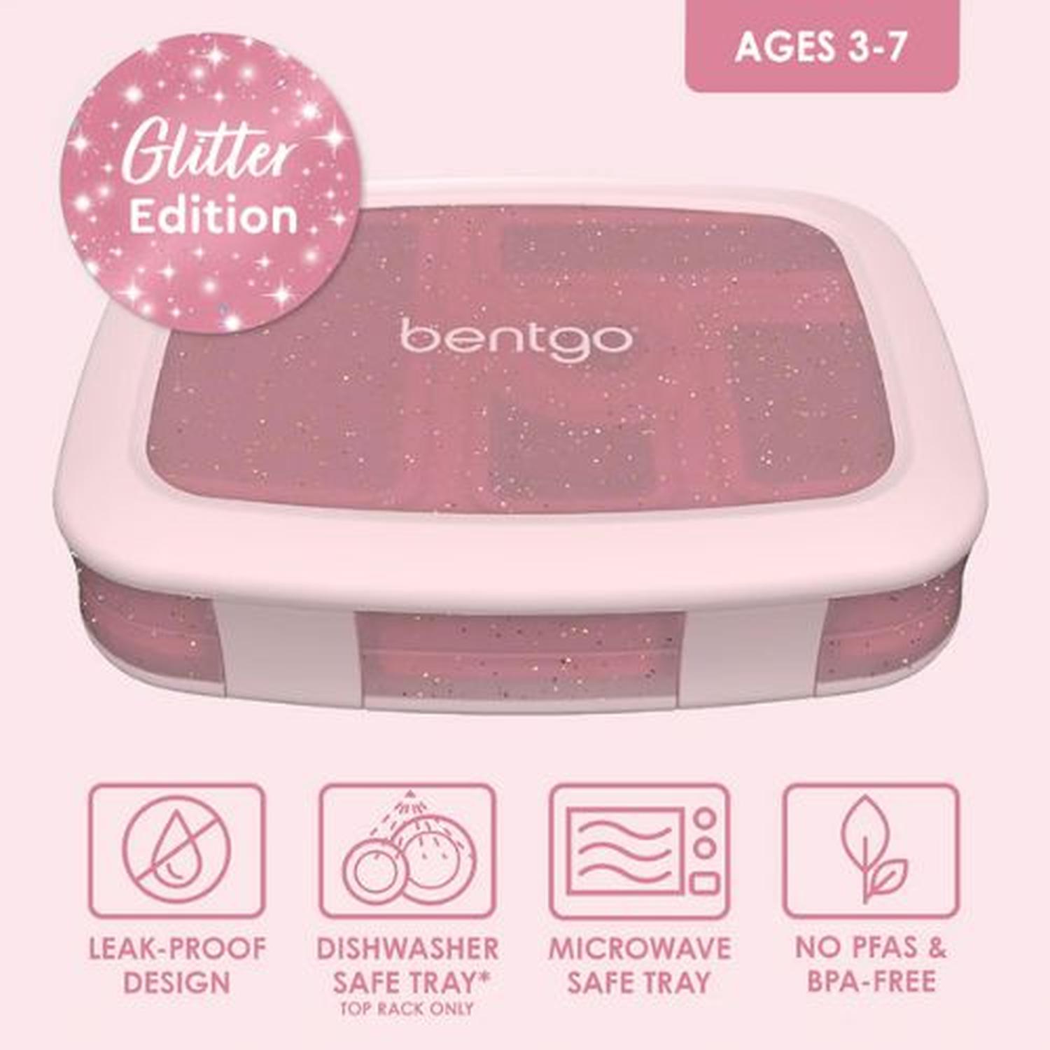 LONCHERA BENTGO KIDS LUNCH BOX - ROSA GLITTER - 2