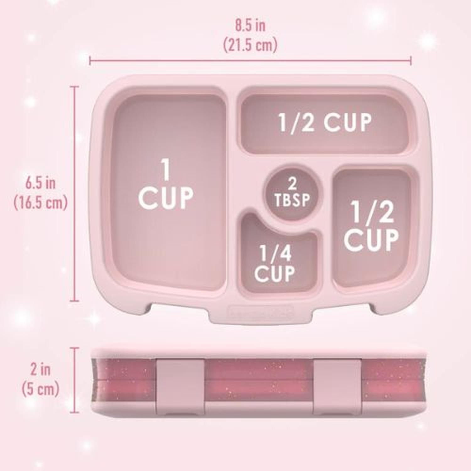 LONCHERA BENTGO KIDS LUNCH BOX - ROSA GLITTER - 3