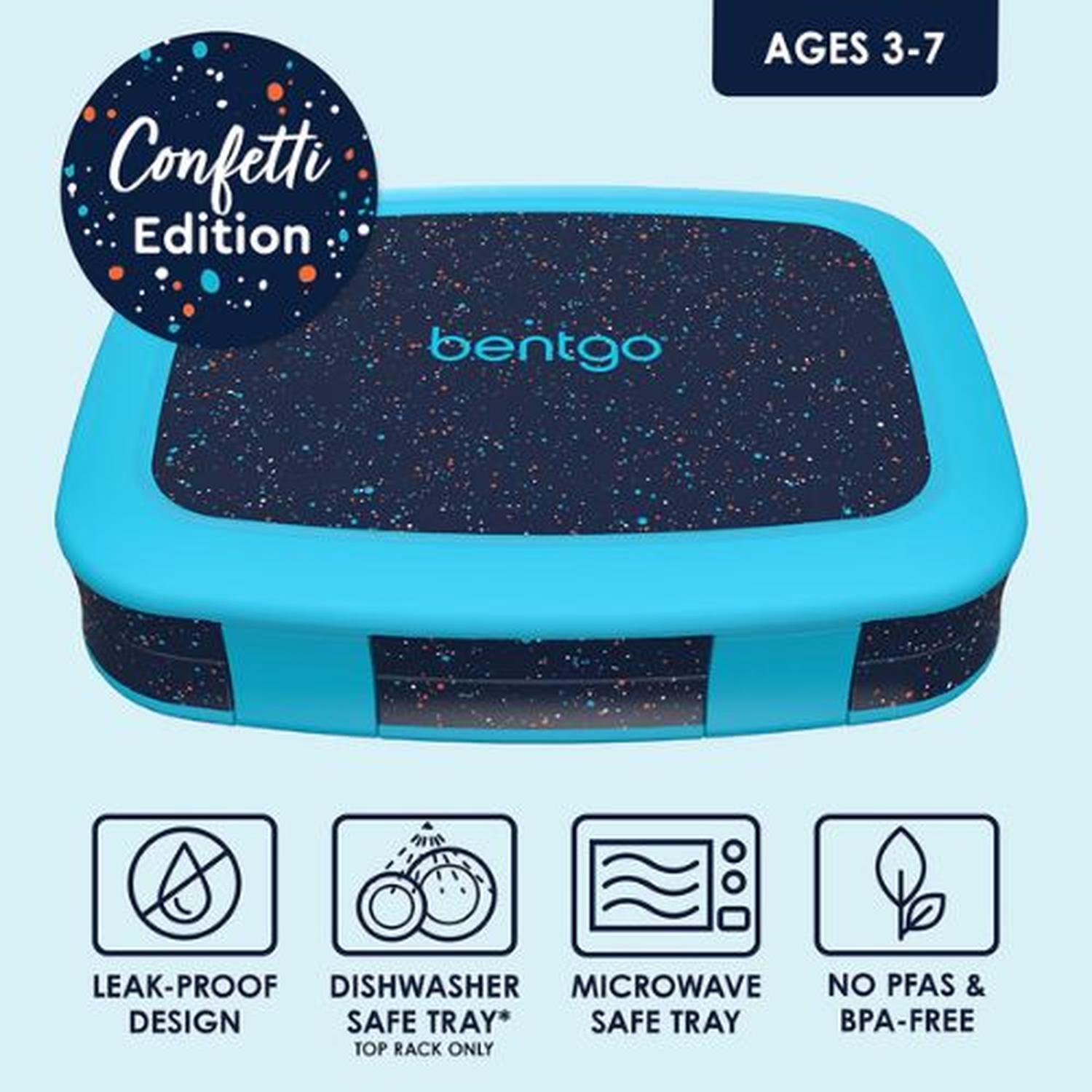 LONCHERA BENTGO KIDS LUNCH BOX - AZUL CONFETTI - 2