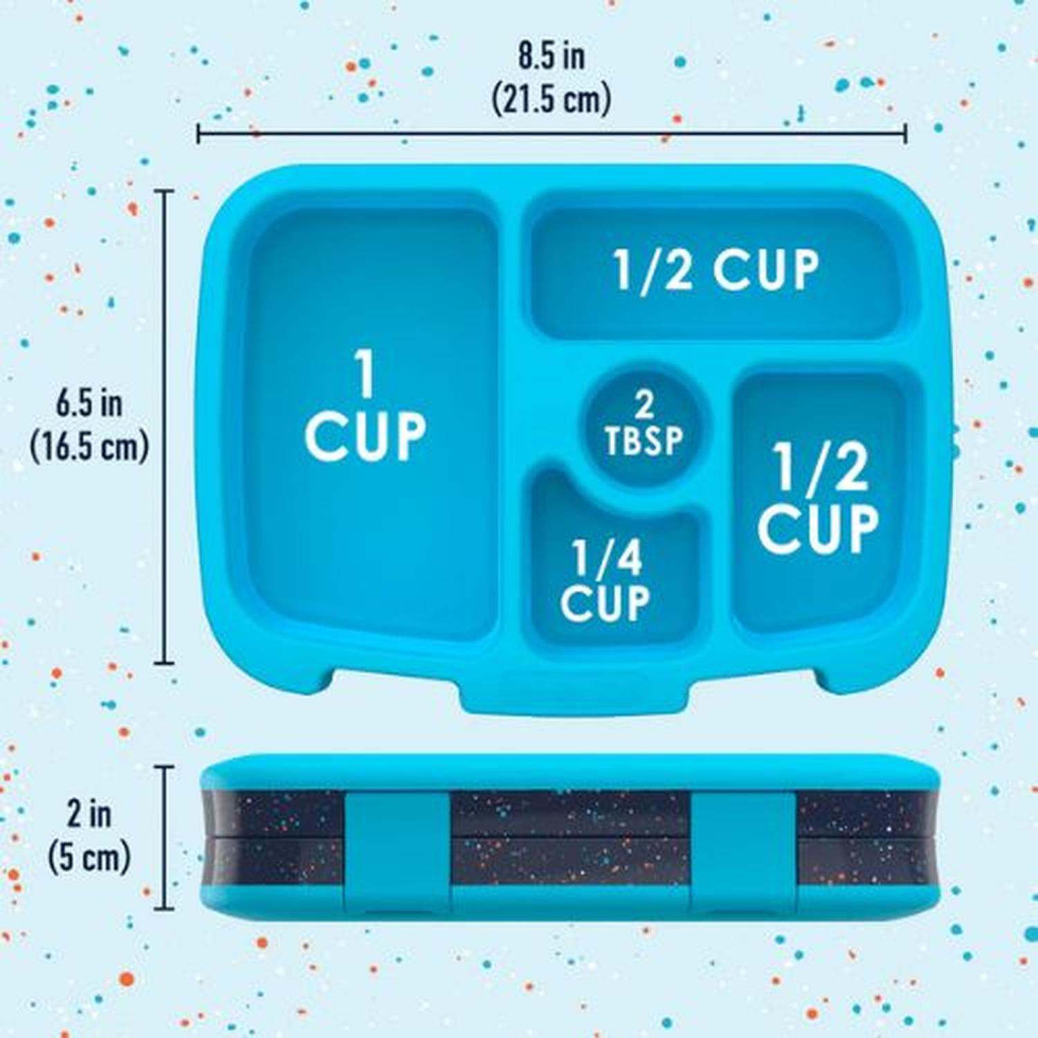 LONCHERA BENTGO KIDS LUNCH BOX - AZUL CONFETTI - 3