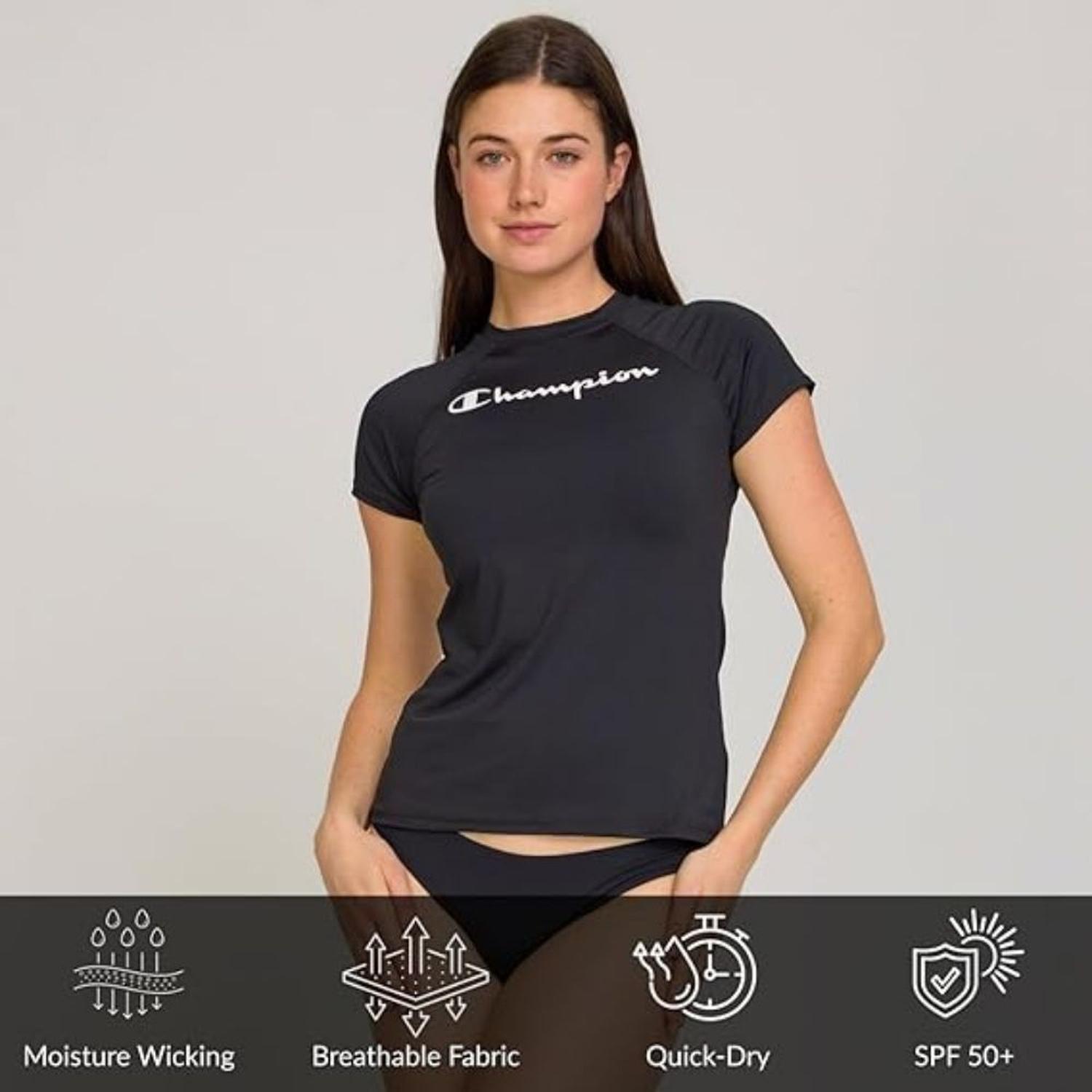 LICRA RASHGUARD MUJER CHAMPION MANGA CORTA - 5