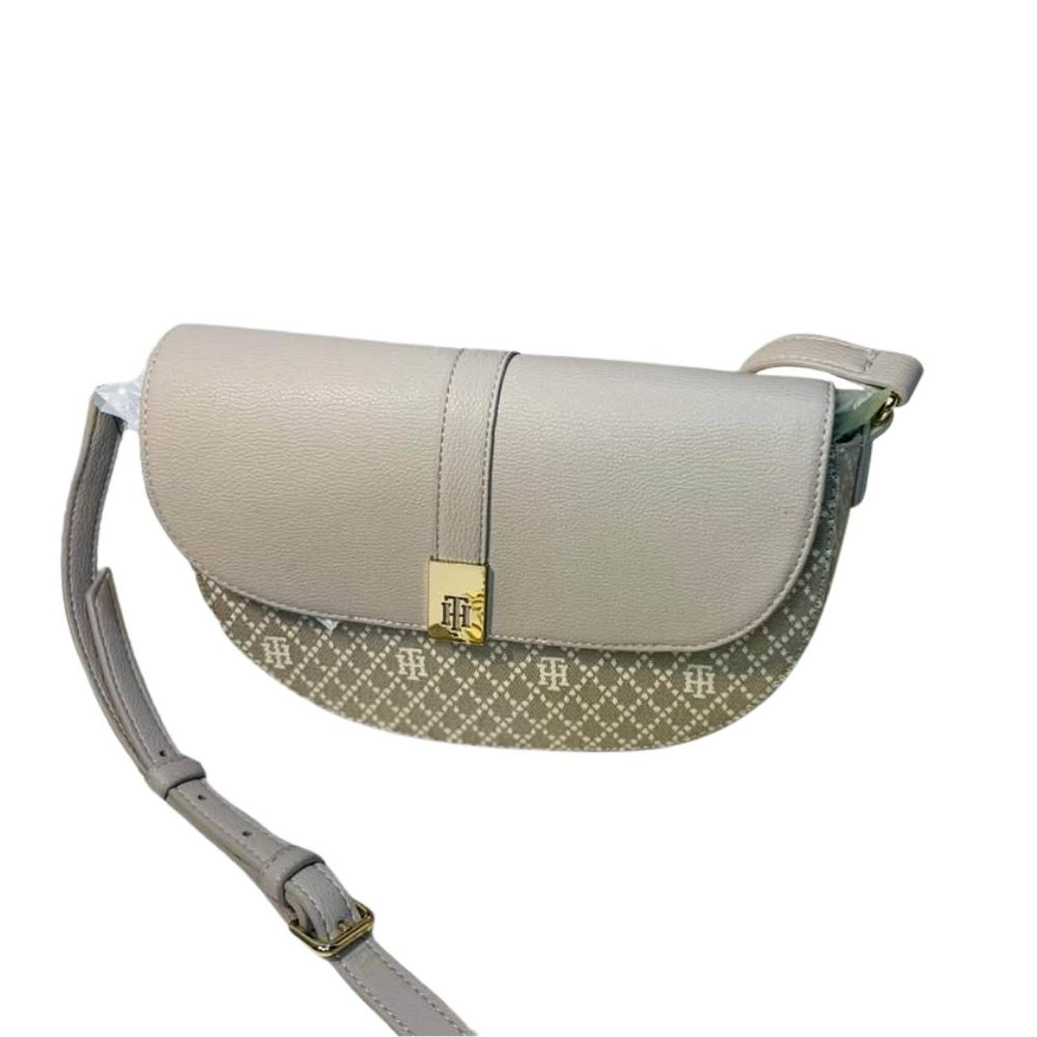 CARTERA CROSSBODY TOMMY HILFIGER TELA - BEIGE - 1