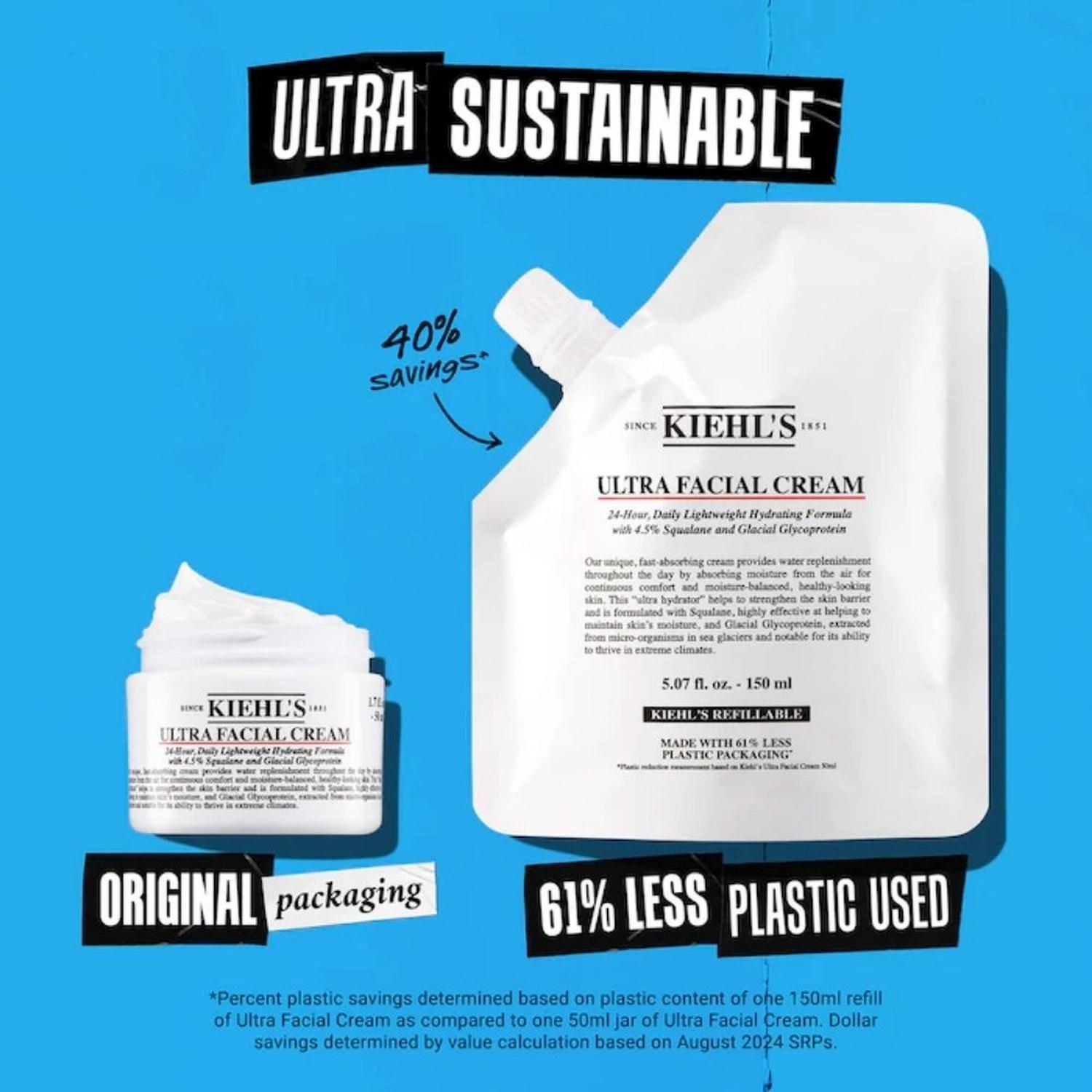 CREMA KIEHL'S ULTRA FACIAL CON ESCUALANO REFILL 150 ML - 6