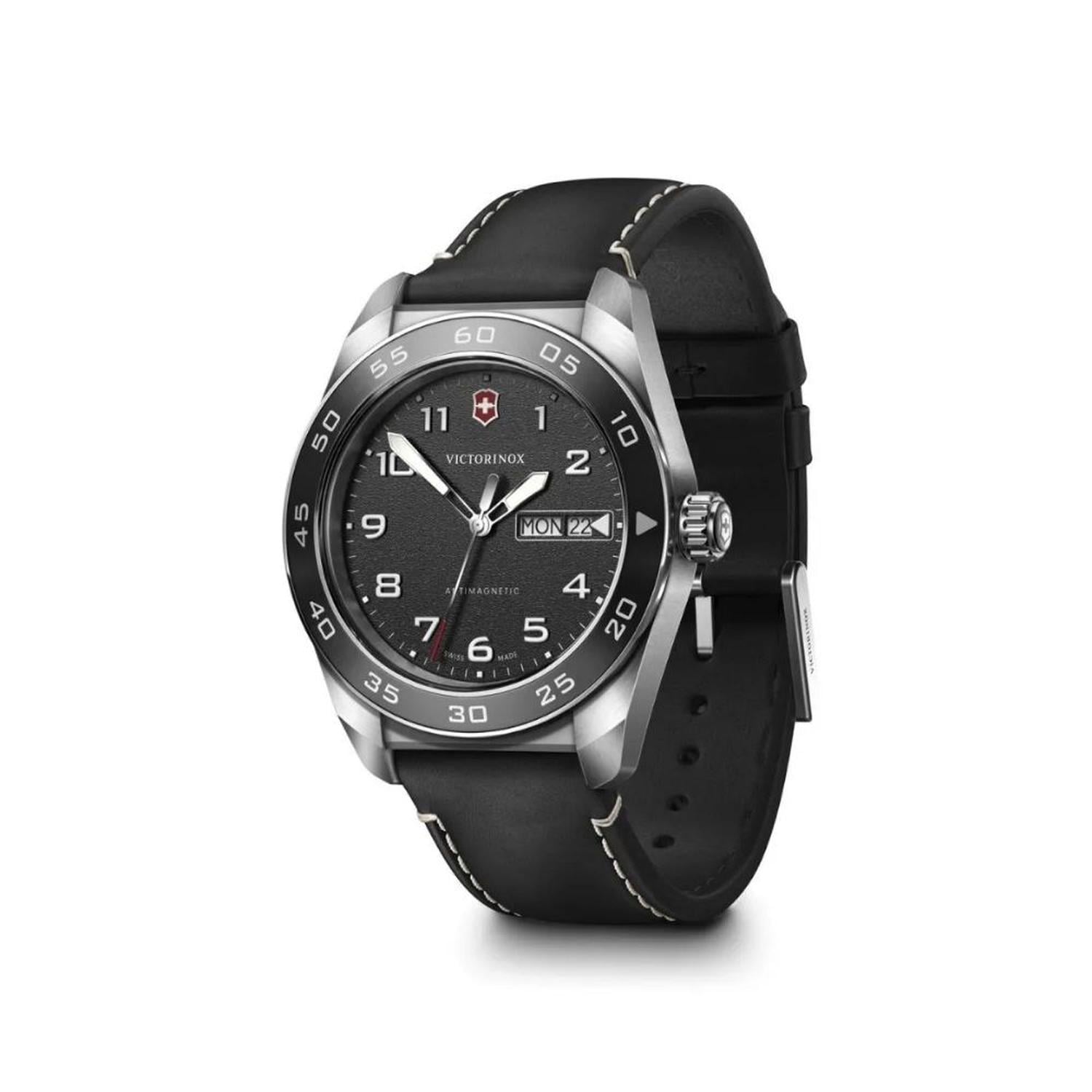 RELOJ CORREA DE CUERO VICTORINOX SWISS ARMY QUARTZ NEGRO 242041 - 2