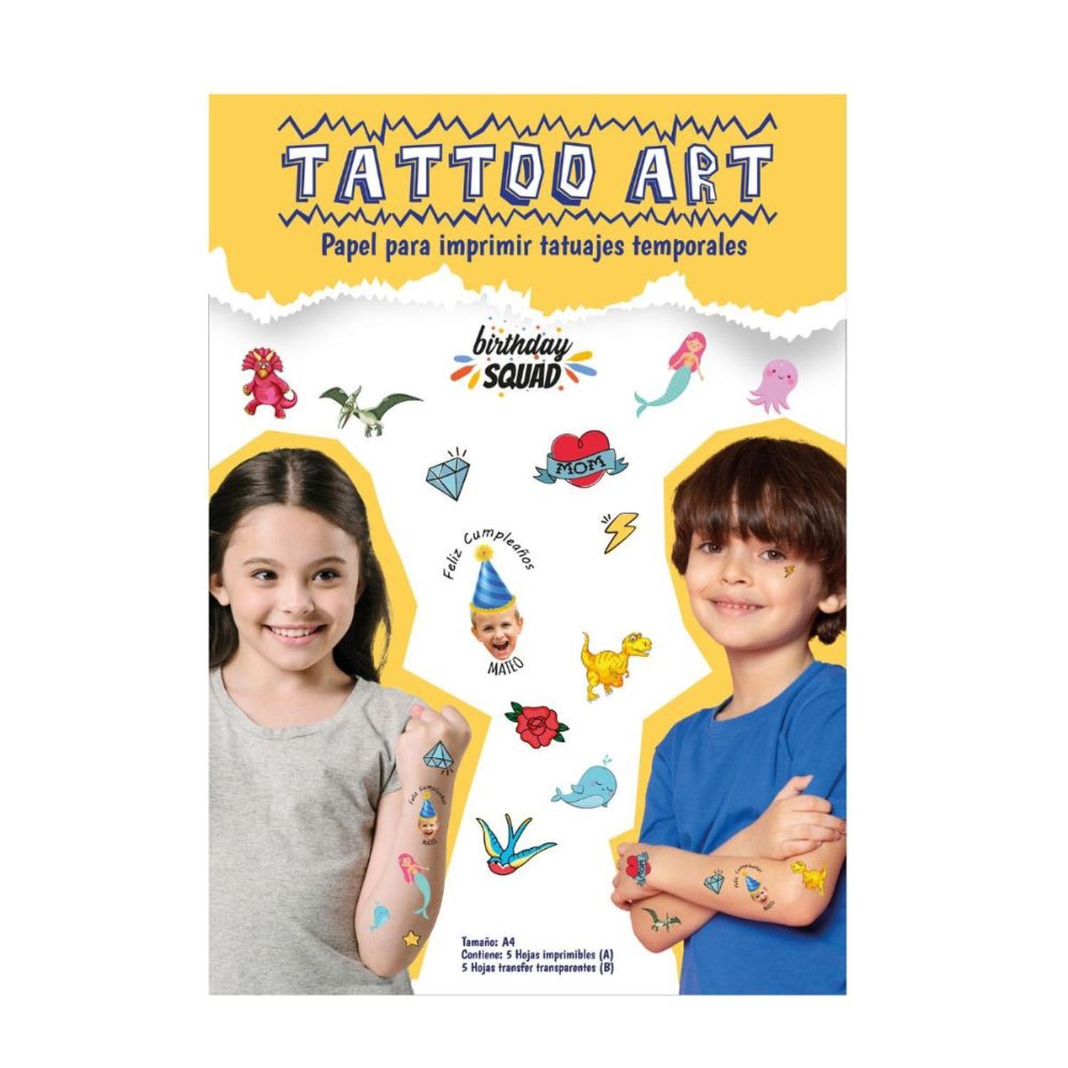 PAPEL IMPRESION TATUAJES TATTOO ART SETX5 - 1