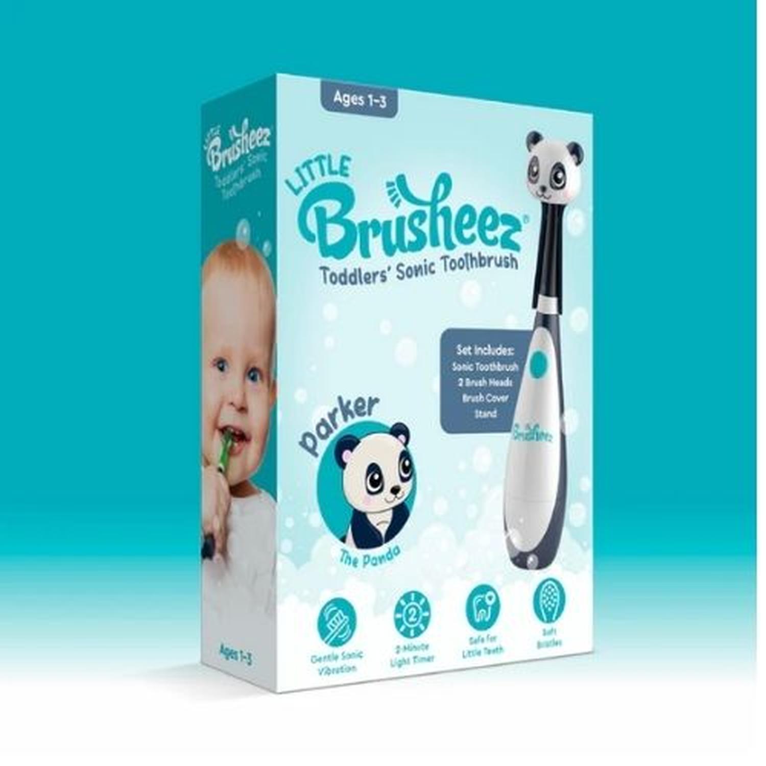 SET CEPILLO DE DIENTES ELECTRICO BRUSHEEZ PARA TODDLER 1-3 AÑOS - PANDA - 6