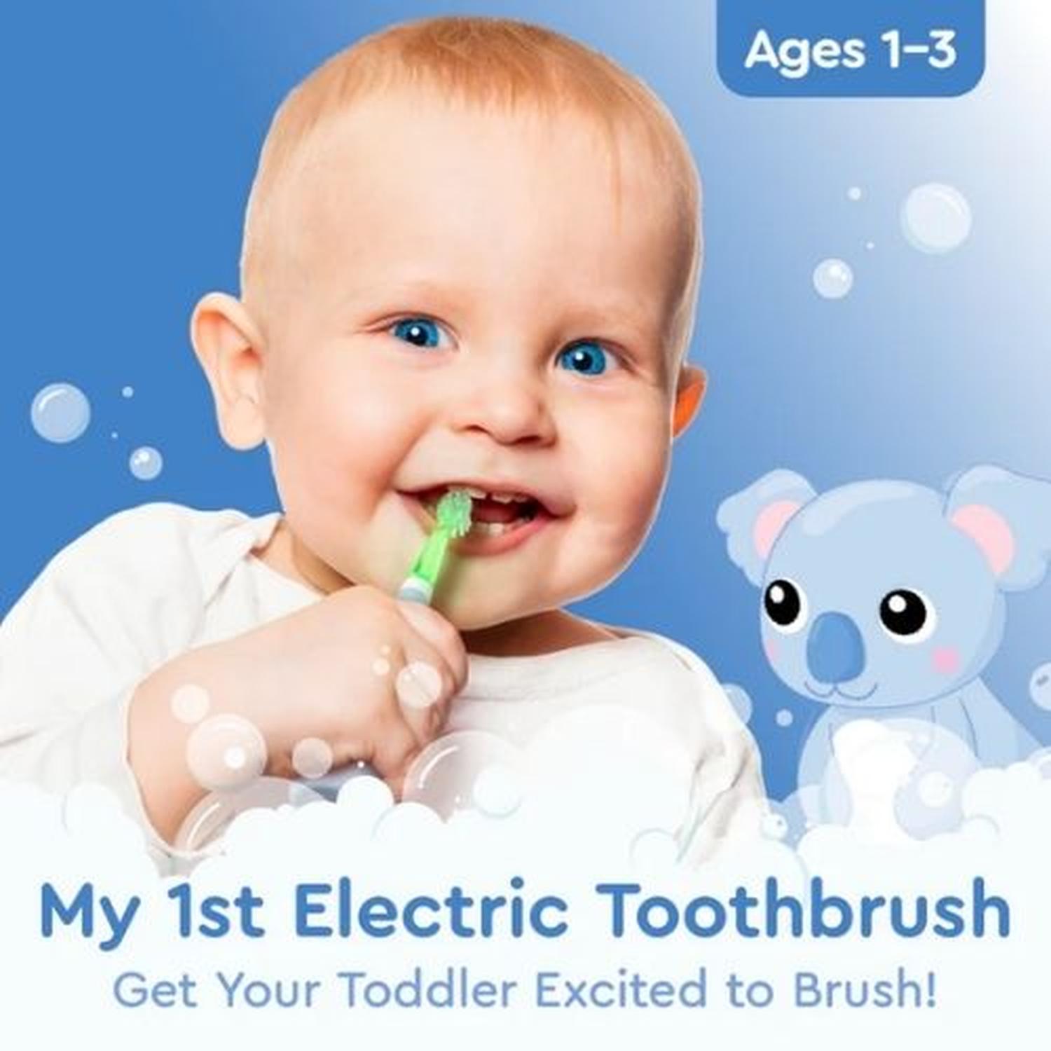 SET CEPILLO DE DIENTES ELECTRICO BRUSHEEZ PARA TODDLER 1-3 AÑOS - KOALA - 2