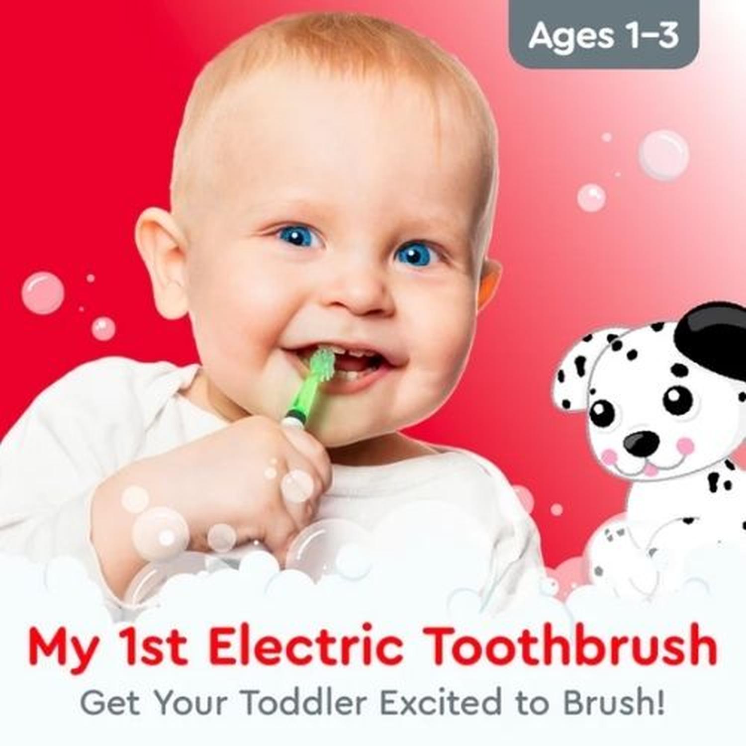 SET CEPILLO DE DIENTES ELECTRICO BRUSHEEZ PARA TODDLER 1-3 AÑOS - PUPPY - 2
