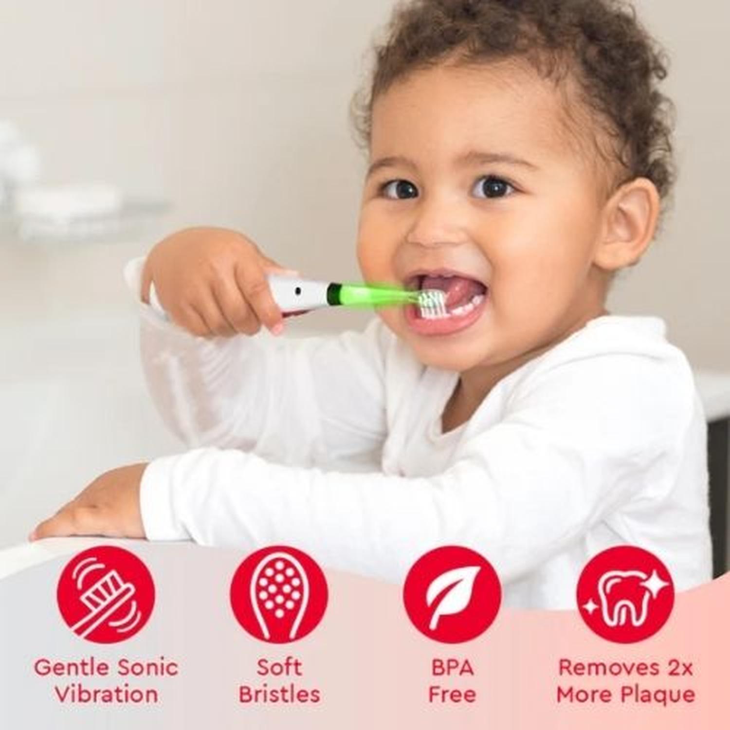 SET CEPILLO DE DIENTES ELECTRICO BRUSHEEZ PARA TODDLER 1-3 AÑOS - PUPPY - 4